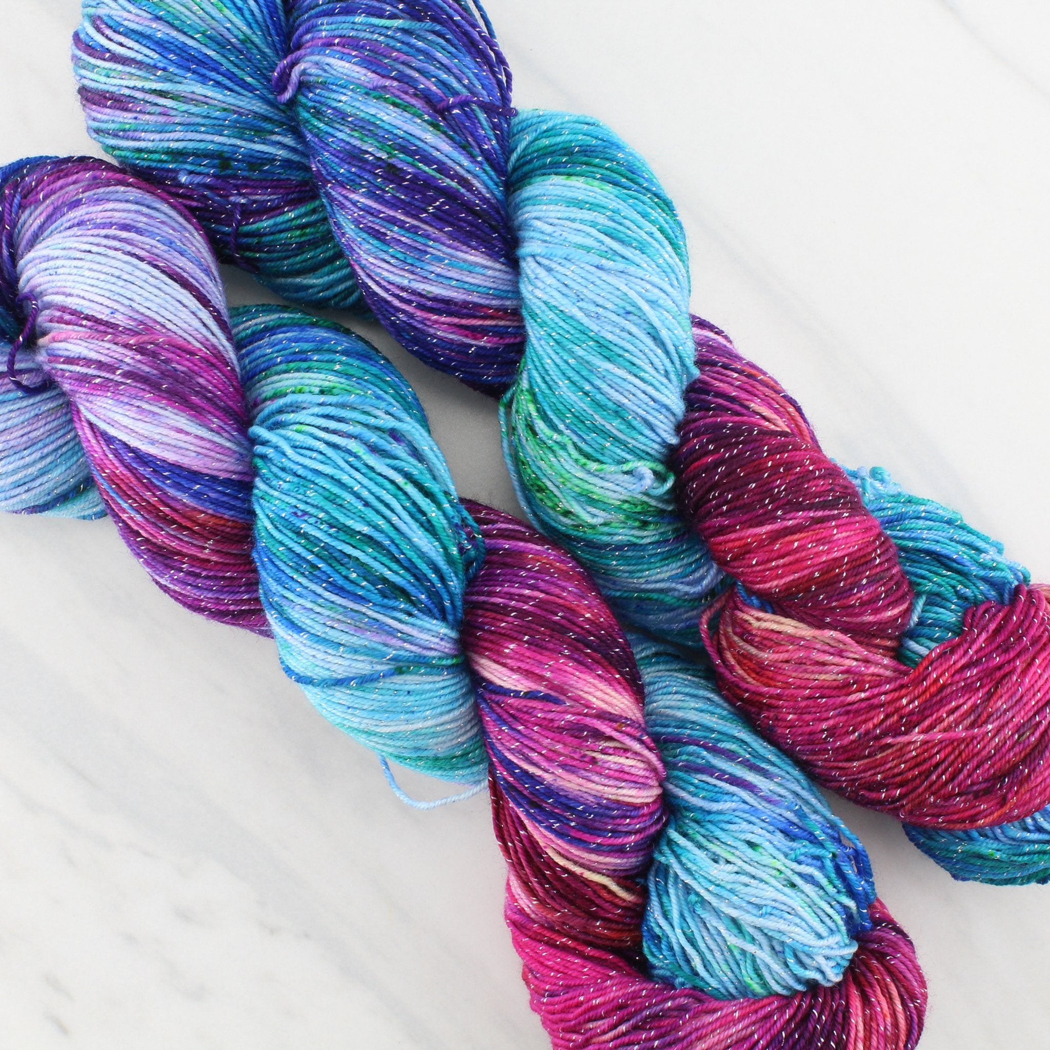 All Hand-Dyed Yarn Made by Purple Lamb Fiber Arts
