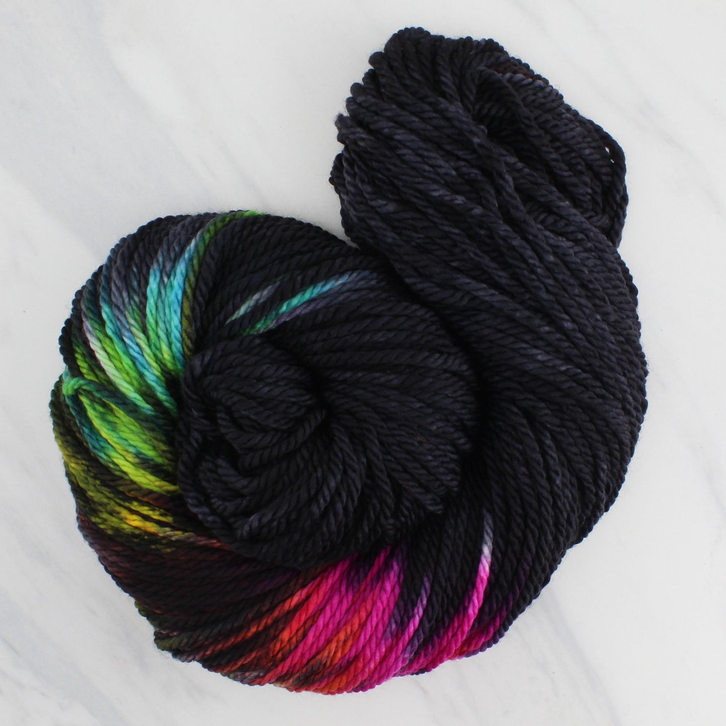 A LIGHT IN DARK PLACES Hand Dyed on Quick and Cozy Bulky - Assigned Pooling Yarn