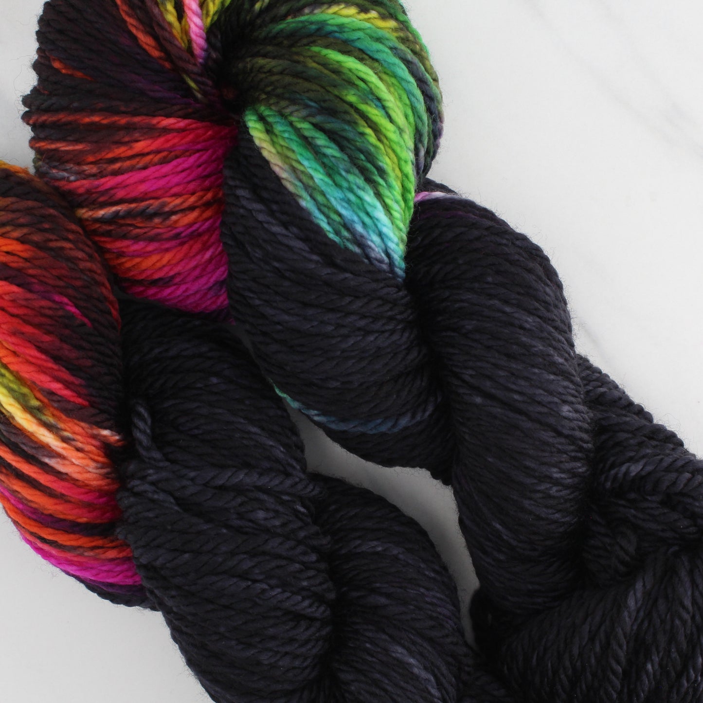 A LIGHT IN DARK PLACES Hand Dyed on Quick and Cozy Bulky - Assigned Pooling Yarn