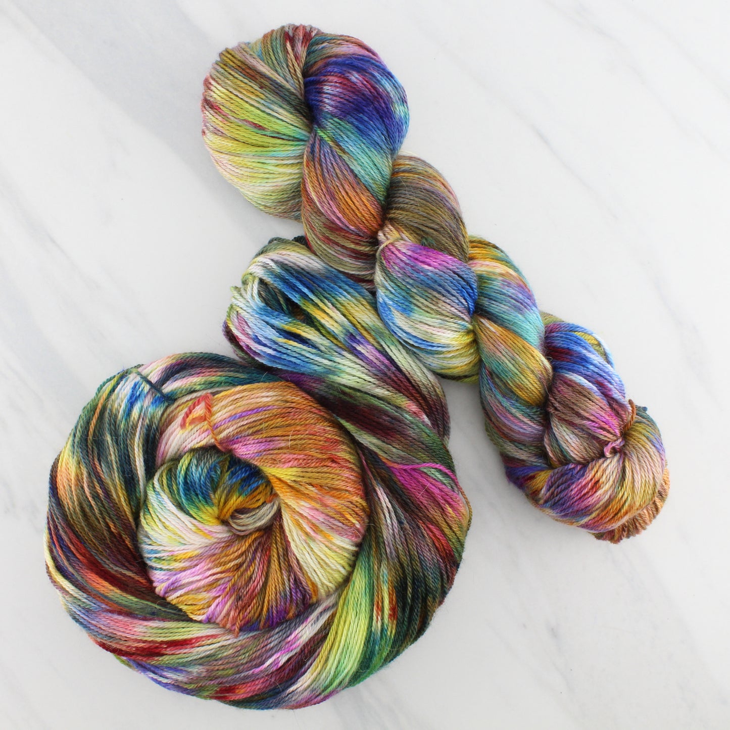 AFREMOV'S FAREWELL TO ANGER Hand Dyed on Dream Fingering - Splashed & Speckled Yarn