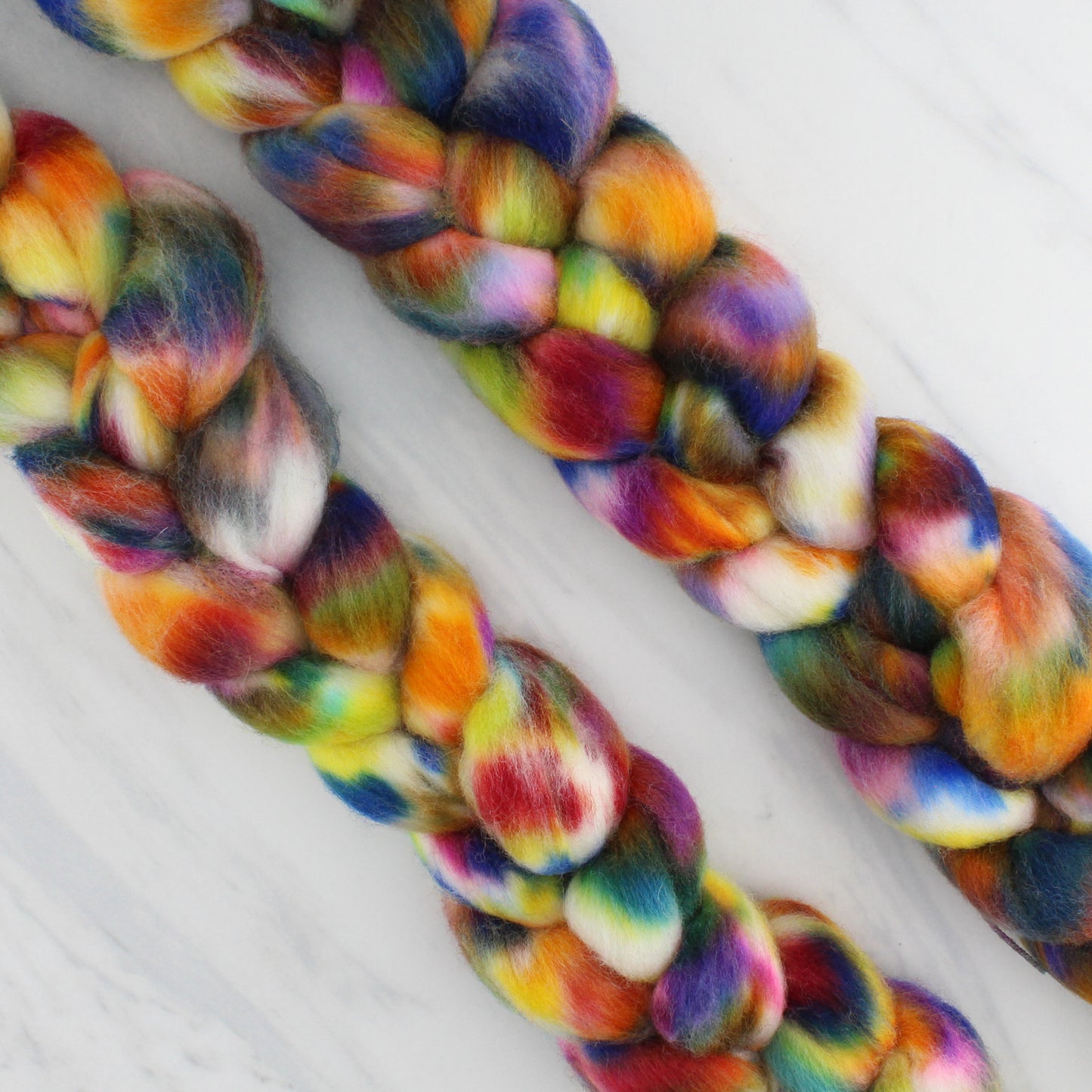AFREMOV'S FAREWELL TO ANGER Hand-Dyed Organic Polwarth Top for Spinning or Felting