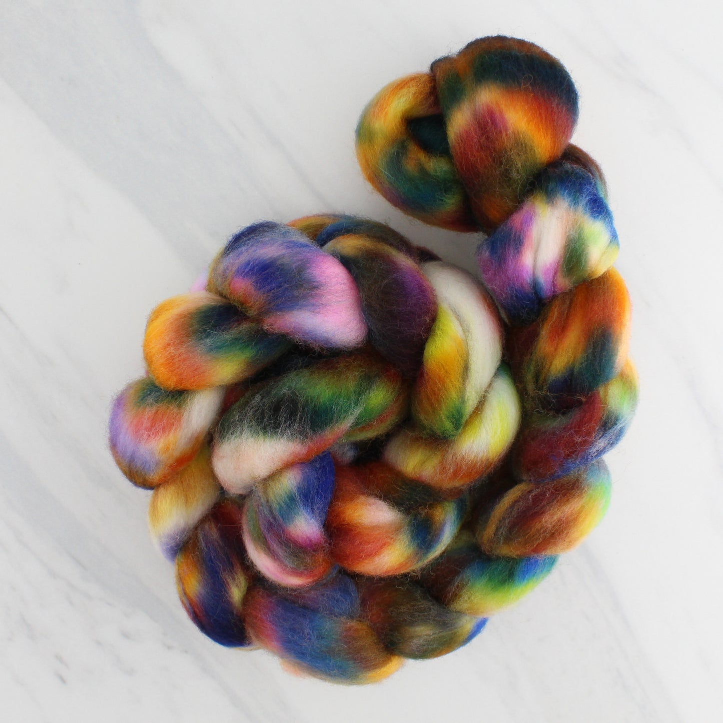 AFREMOV'S FAREWELL TO ANGER Hand-Dyed Organic Polwarth Top for Spinning or Felting