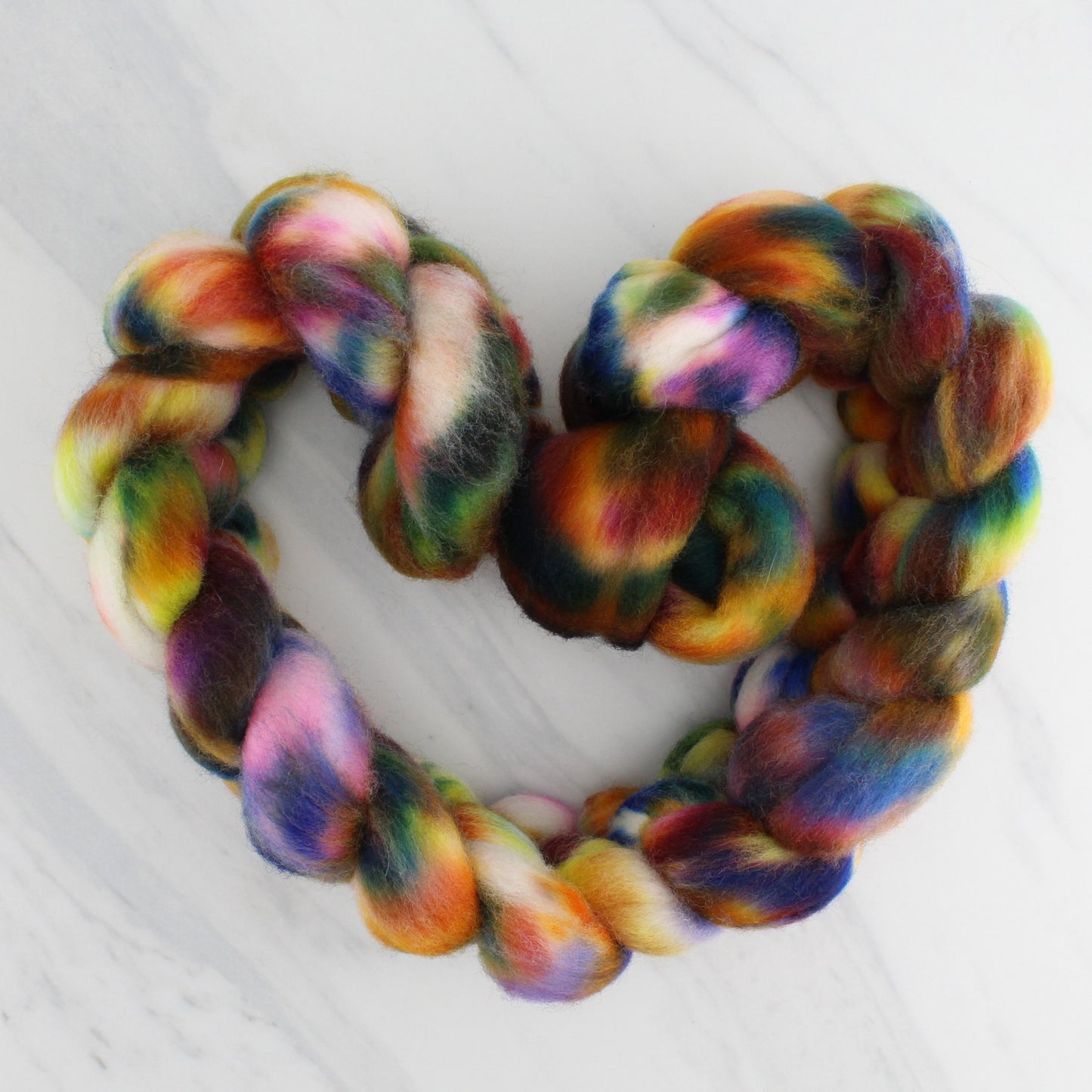 AFREMOV'S FAREWELL TO ANGER Hand-Dyed Organic Polwarth Top for Spinning or Felting
