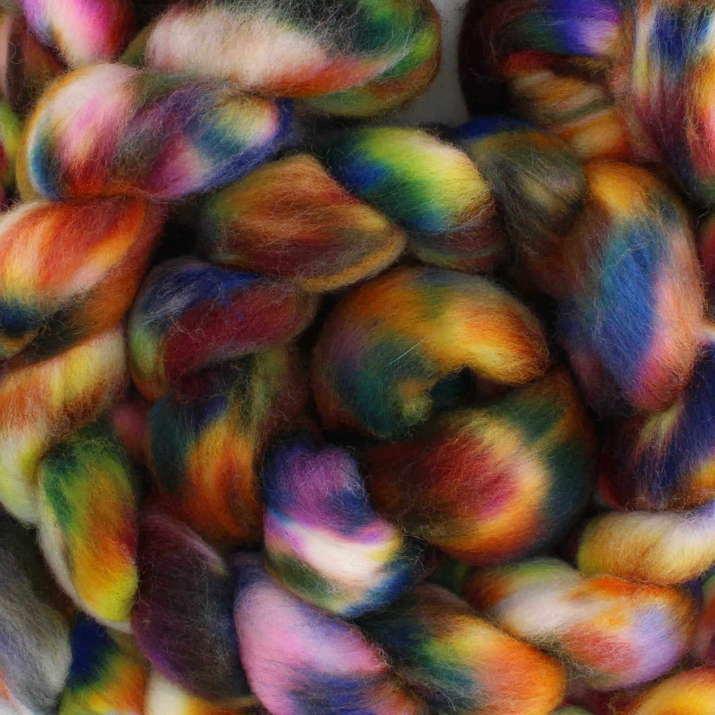 AFREMOV'S FAREWELL TO ANGER Hand-Dyed Organic Polwarth Top for Spinning or Felting