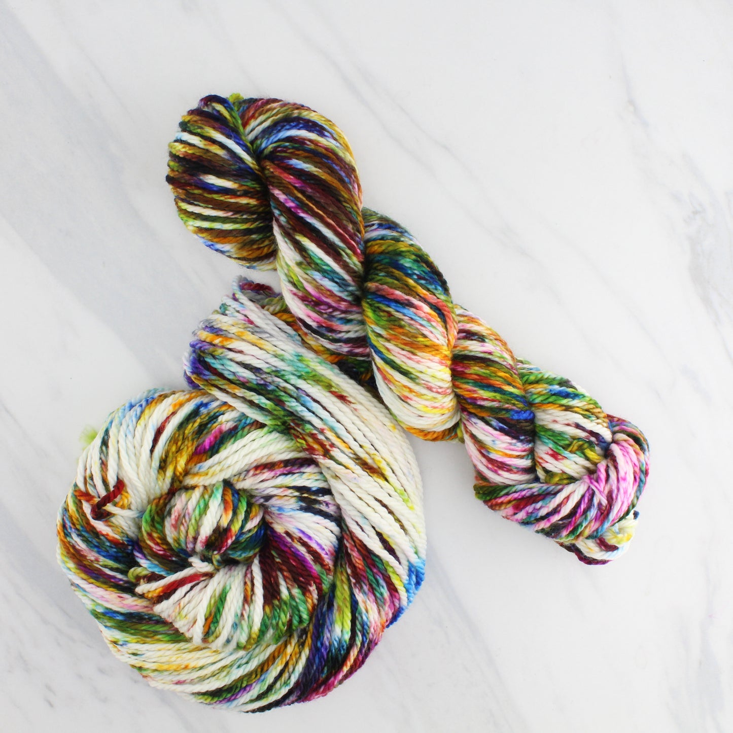 AFREMOV'S FAREWELL TO ANGER Hand Dyed on Quick and Cozy Bulky - Splashed & Speckled Yarn