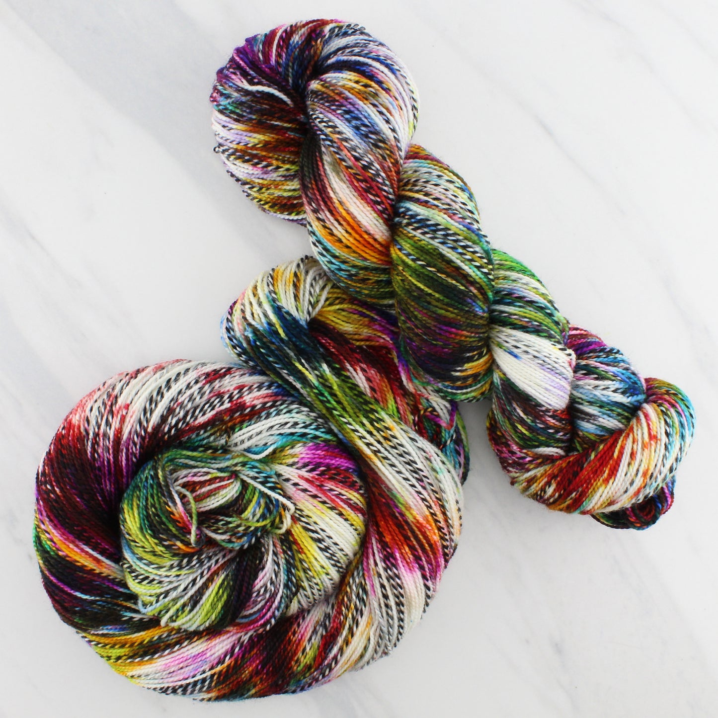 AFREMOV'S FAREWELL TO ANGER Hand Dyed on Stained Glass Fingering - Splashed & Speckled Yarn