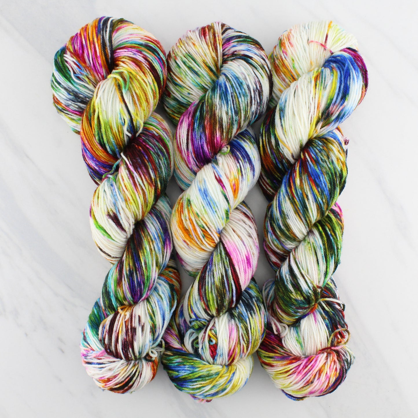AFREMOV'S FAREWELL TO ANGER Hand Dyed on Sock Perfection - Splashed & Speckled Yarn
