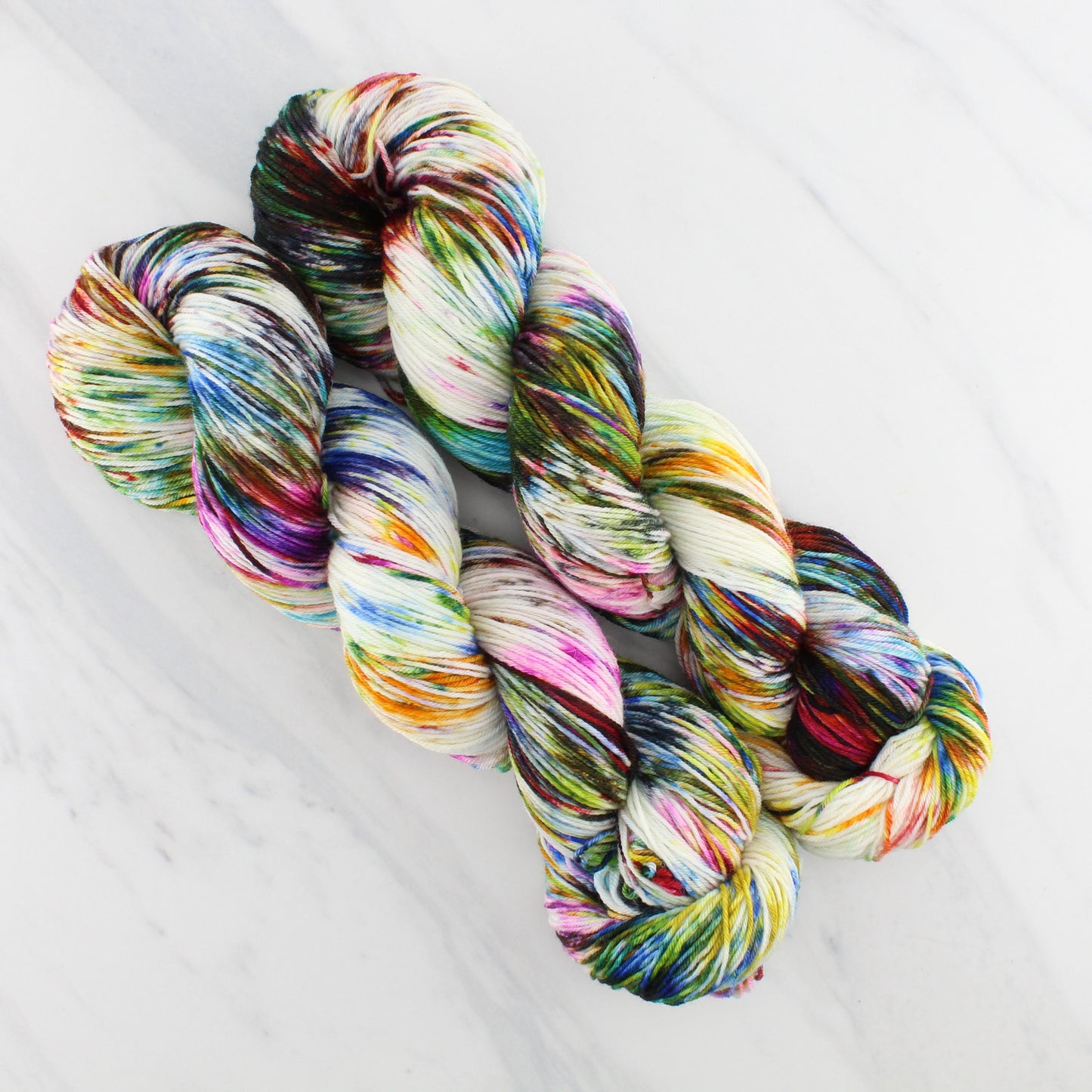 AFREMOV'S FAREWELL TO ANGER Hand Dyed on Sock Perfection - Splashed & Speckled Yarn