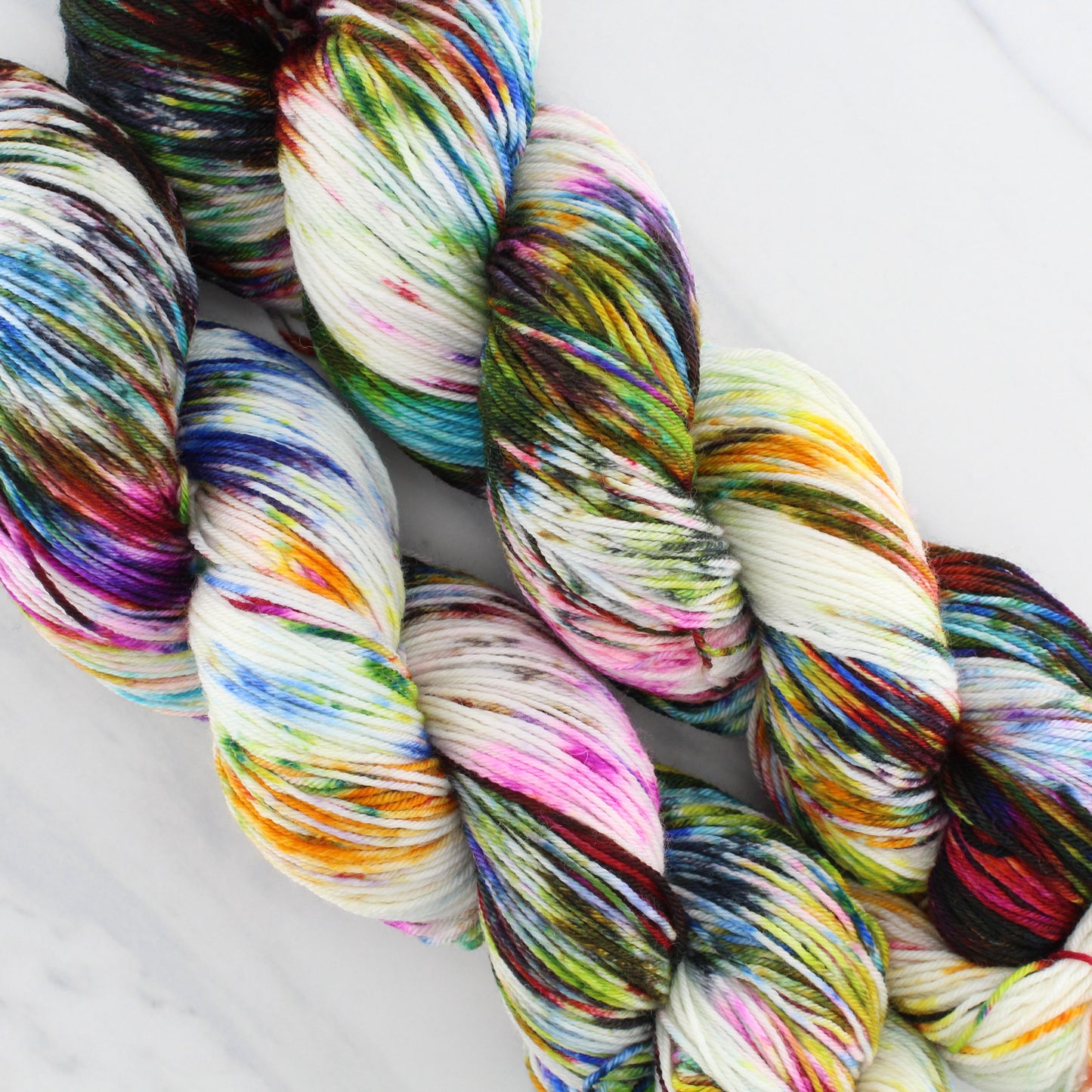 AFREMOV'S FAREWELL TO ANGER Hand Dyed on Sock Perfection - Splashed & Speckled Yarn