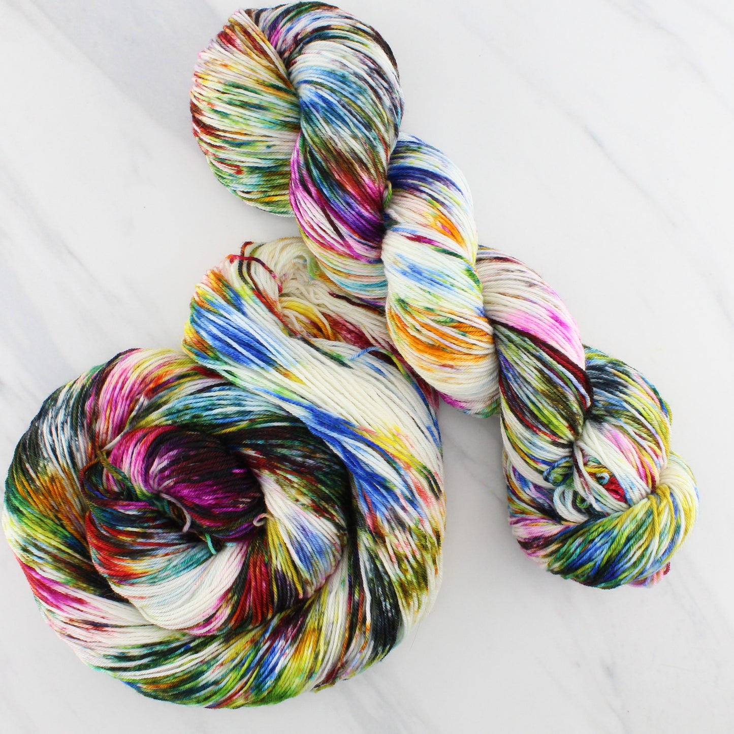 AFREMOV'S FAREWELL TO ANGER Hand Dyed on Sock Perfection - Splashed & Speckled Yarn