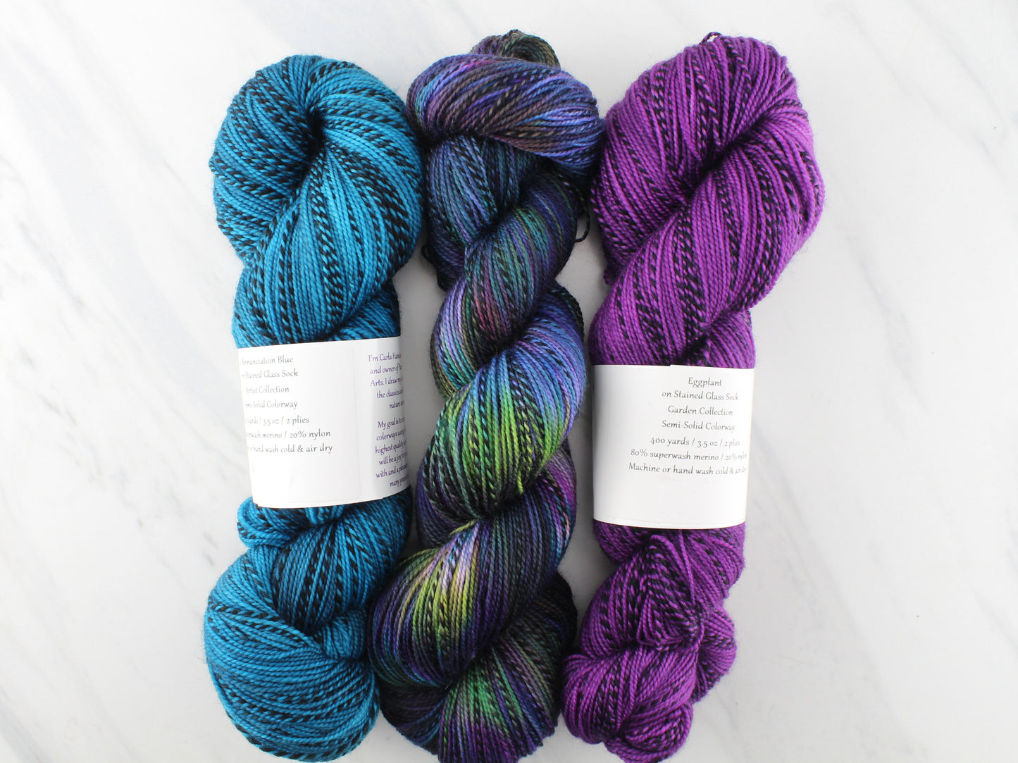 BEAUTIFUL UNIVERSE Stained Glass Sock - Hand-Dyed Yarn - Purple Lamb