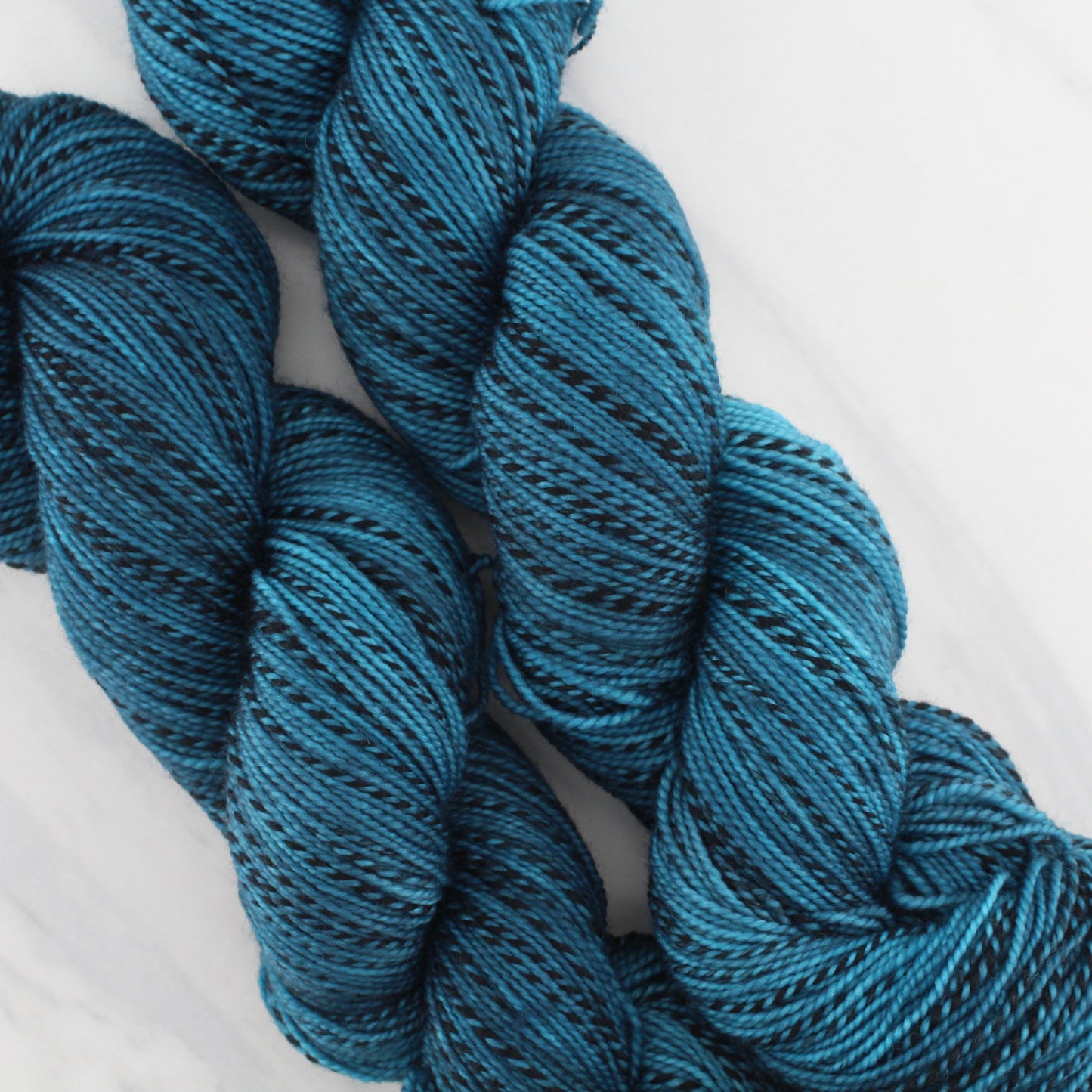 ANNUNCIATION BLUE on Stained Glass Sock - Hand-Dyed Yarn - Purple Lamb