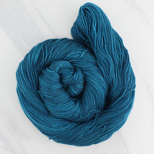 ANNUNCIATION BLUE Hand Dyed on Sock Perfection  - Semi-Solid Yarn