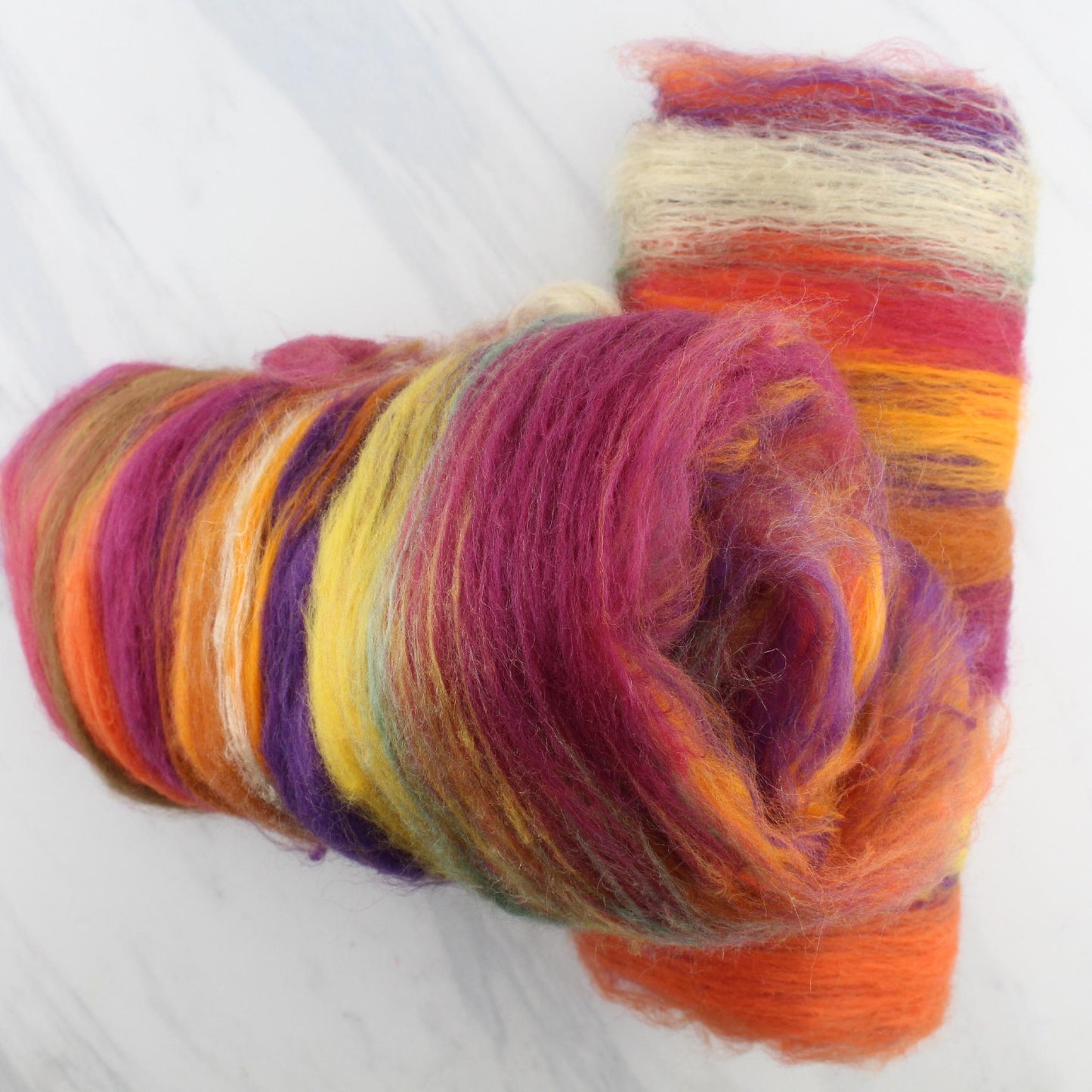 AUTUMN LEAVES Art Batts to Spin and Felt - Purple Lamb