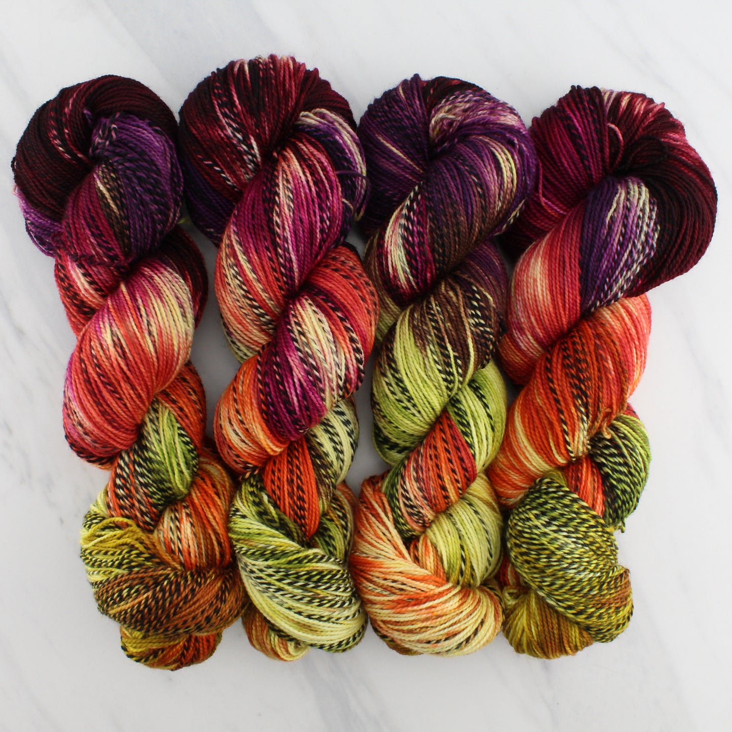 AUTUMN LEAVES on Stained Glass Sock - Indie-Dyed Yarn