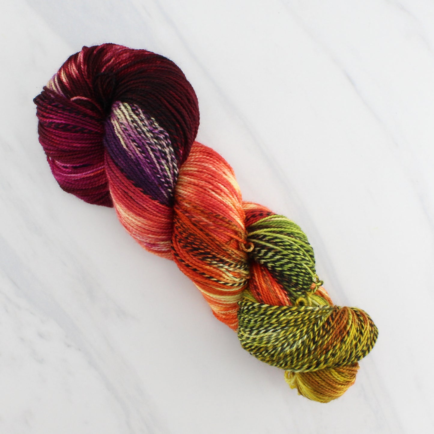 AUTUMN LEAVES on Stained Glass Sock - Indie-Dyed Yarn