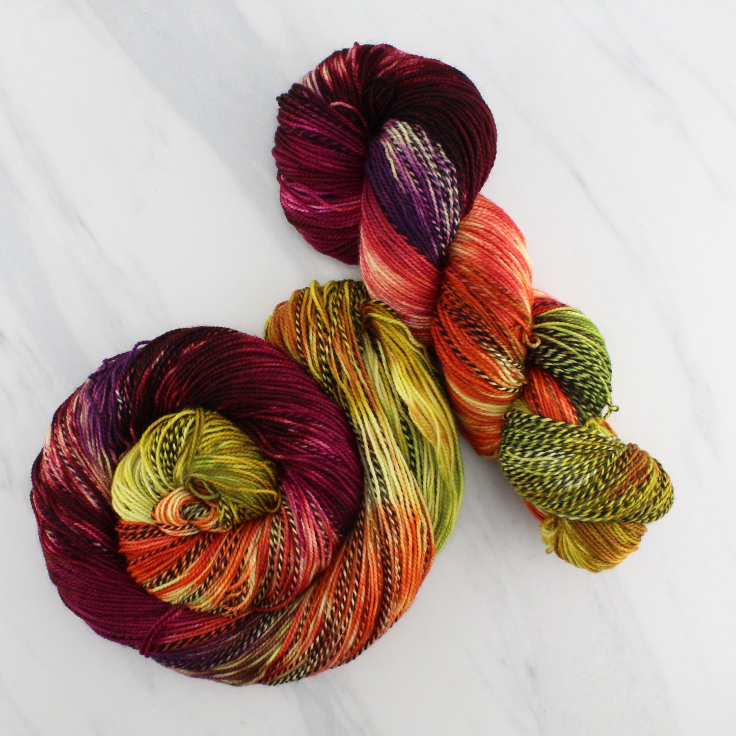 AUTUMN LEAVES on Stained Glass Sock - Indie-Dyed Yarn