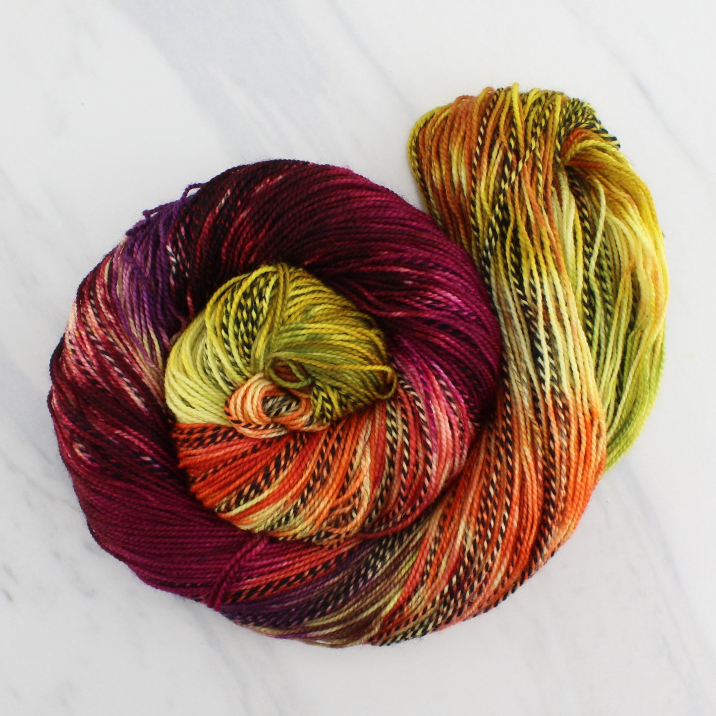 AUTUMN LEAVES on Stained Glass Sock - Indie-Dyed Yarn