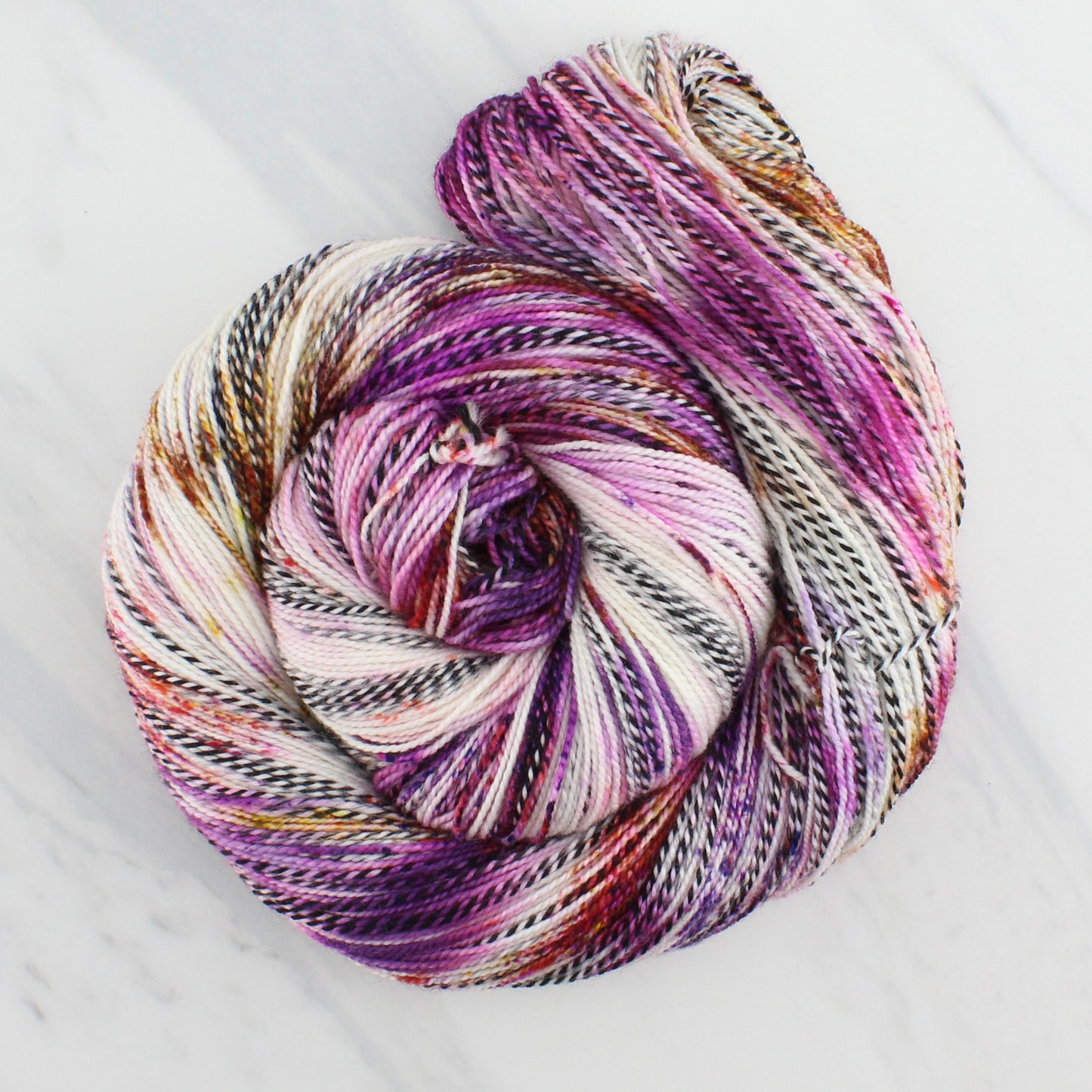 AUTUMN SUNSET Indie-Dyed Yarn on Stained Glass Sock