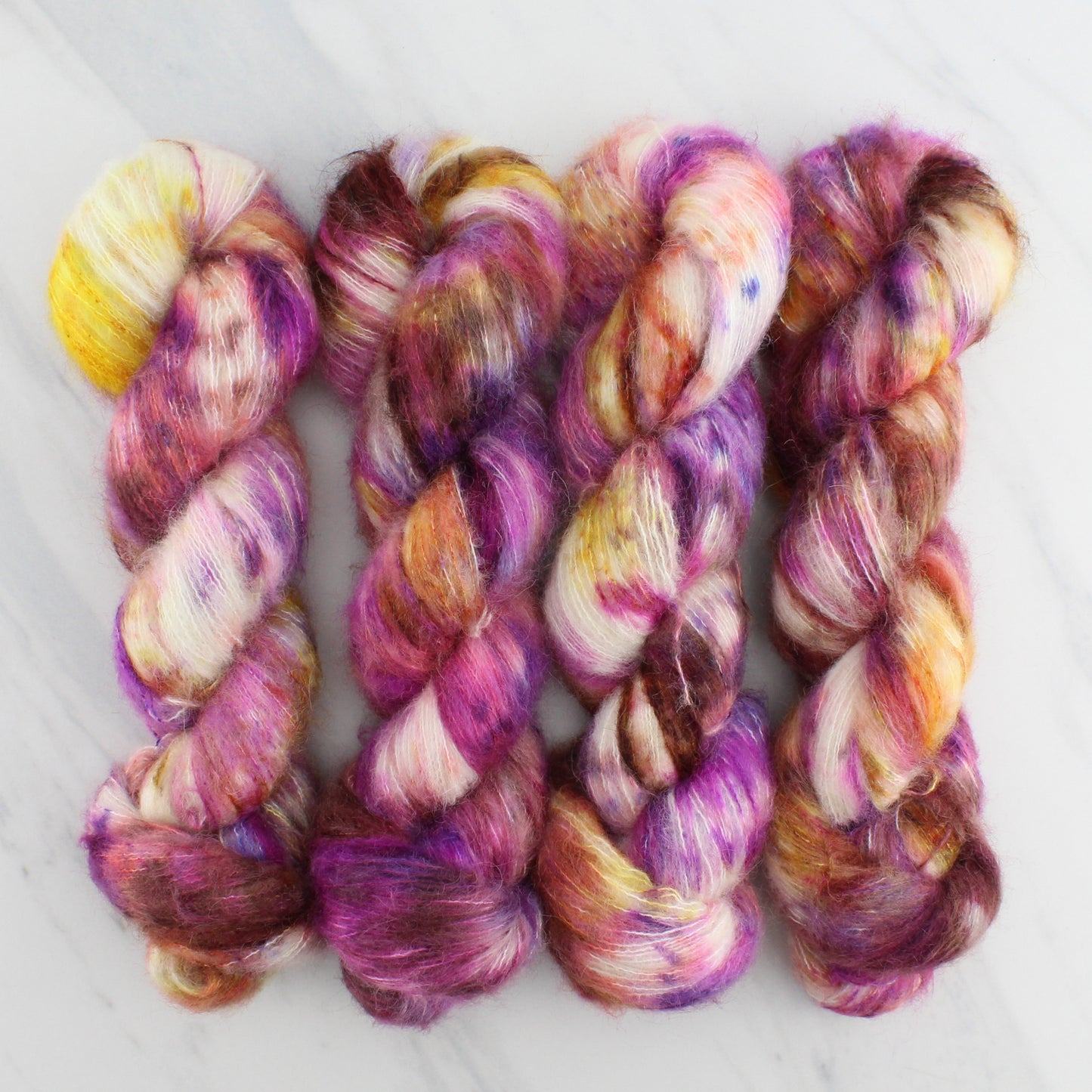 AUTUMN SUNSET on Suri Lace Cloud - Hand-Dyed Yarn