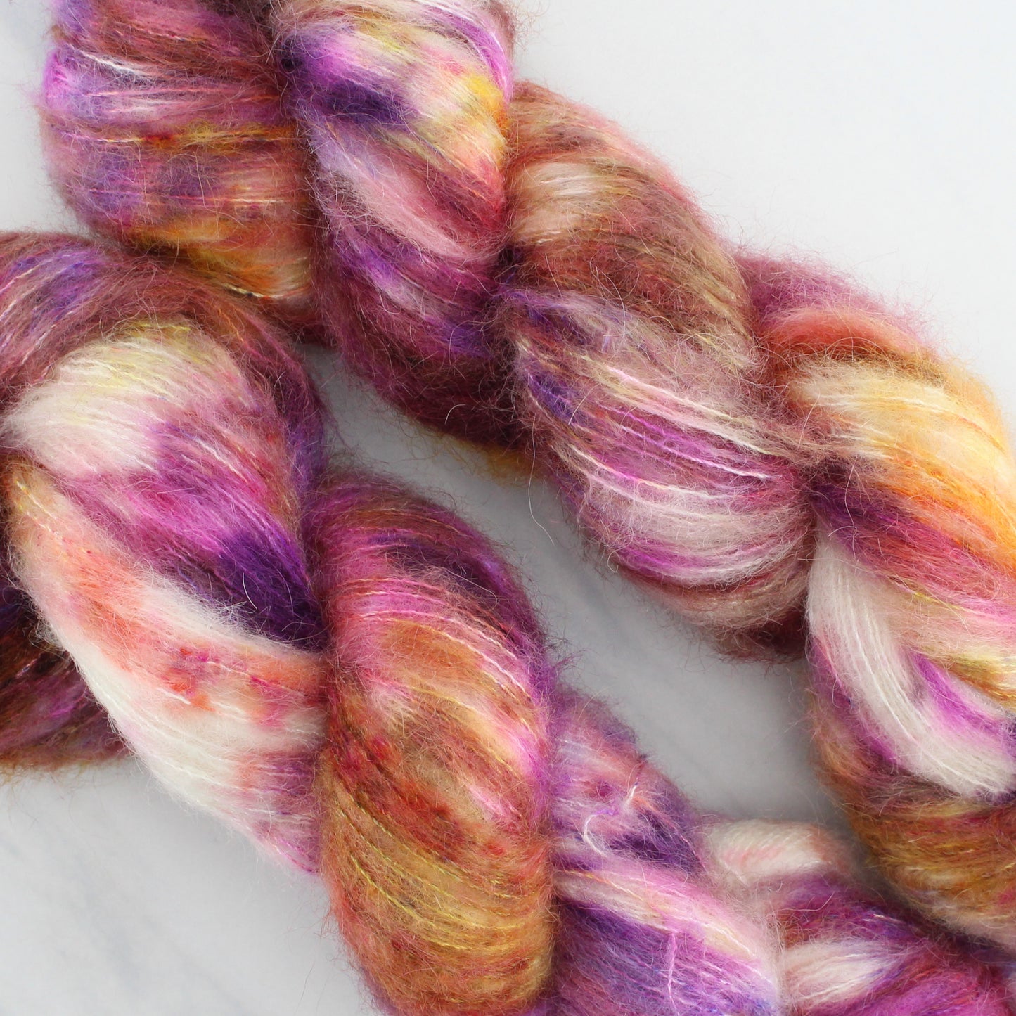 AUTUMN SUNSET on Suri Lace Cloud - Hand-Dyed Yarn