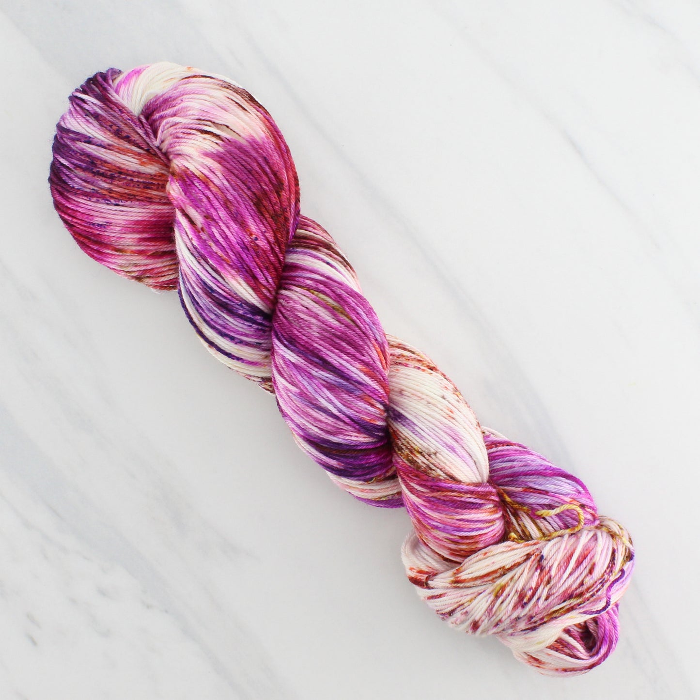 AUTUMN SUNSET Hand Dyed on Sock Perfection - Splashed & Speckled Yarn