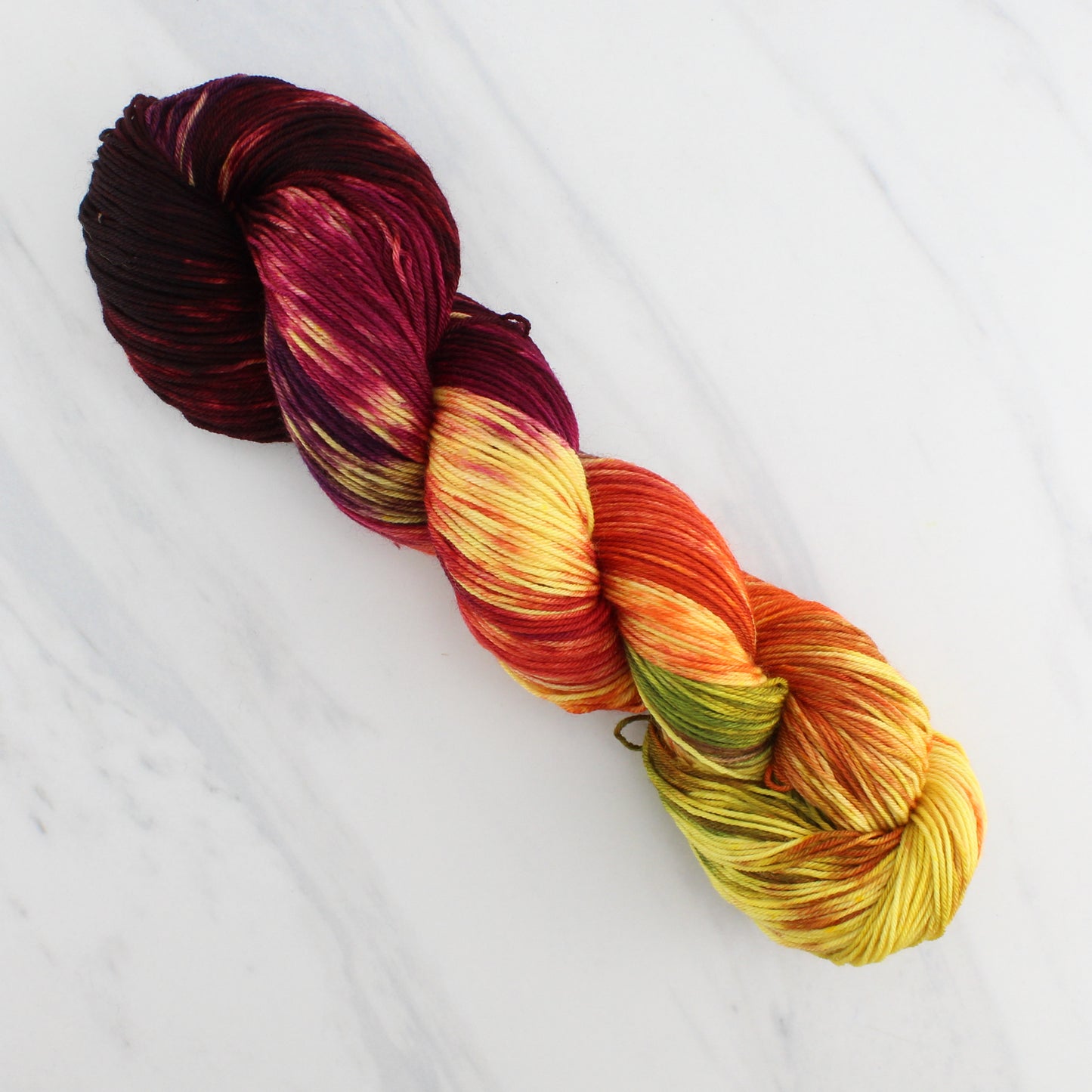 AUTUMN LEAVES on Sock Perfection - Hand-Dyed Artisan Yarn