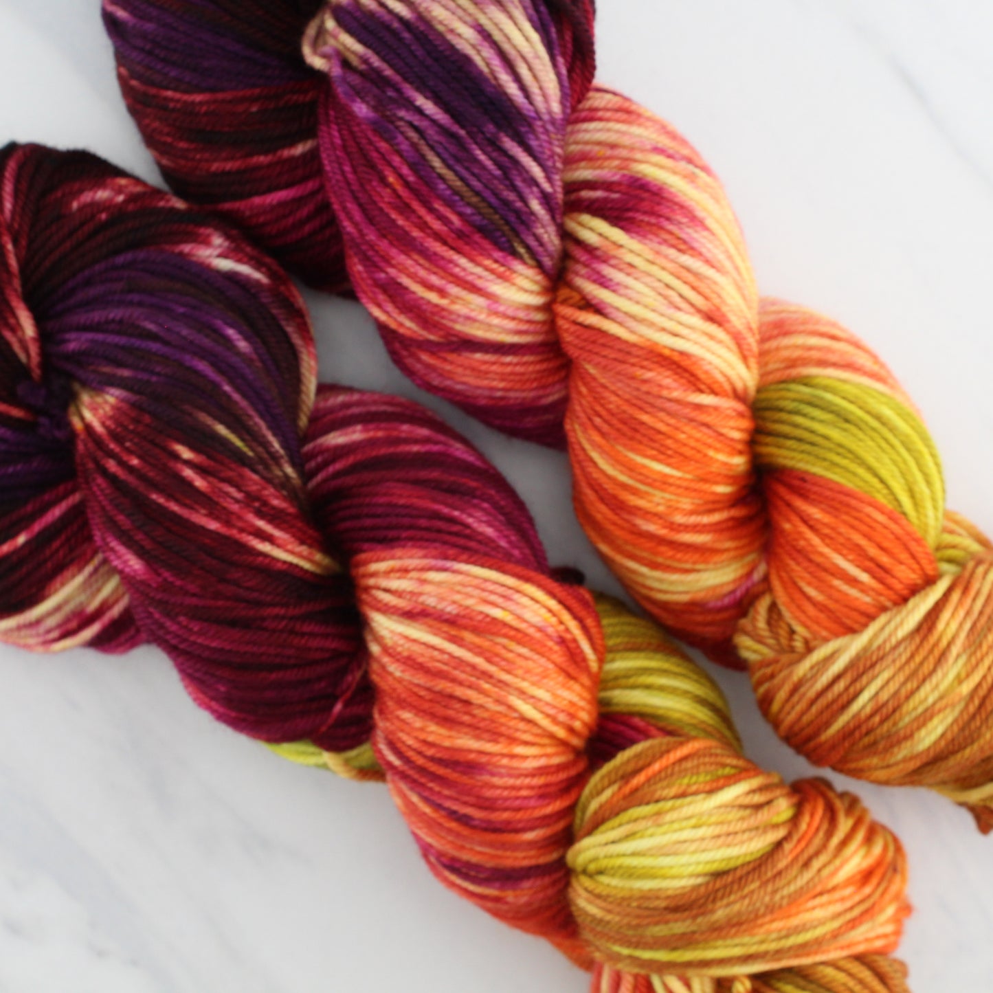 AUTUMN LEAVES on Squoosh Worsted - Hand-Dyed Artisan Yarn
