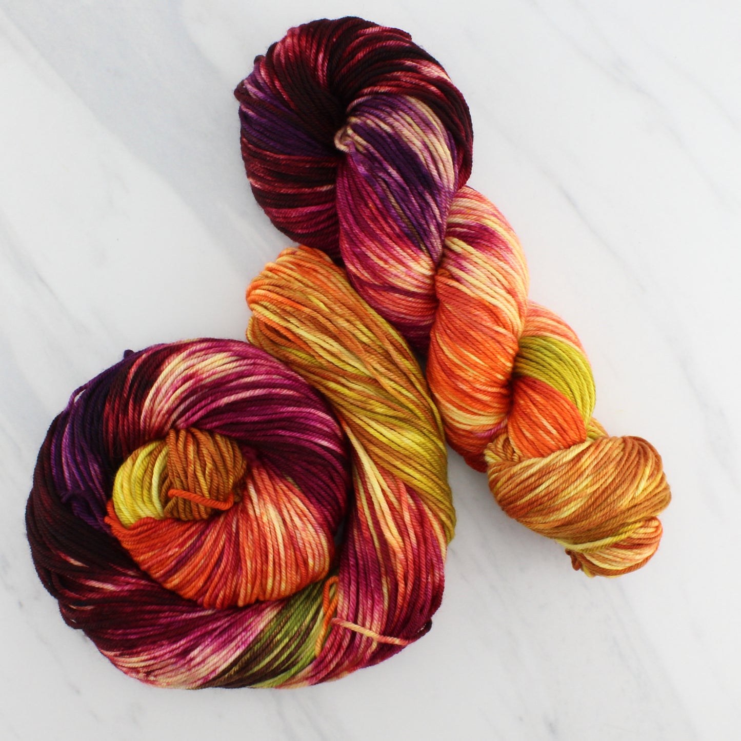 AUTUMN LEAVES on Squoosh Worsted - Hand-Dyed Artisan Yarn