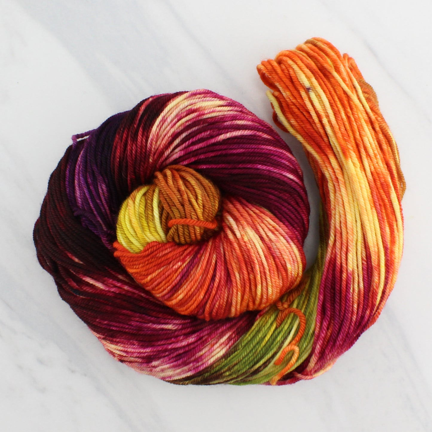AUTUMN LEAVES on Squoosh Worsted - Hand-Dyed Artisan Yarn