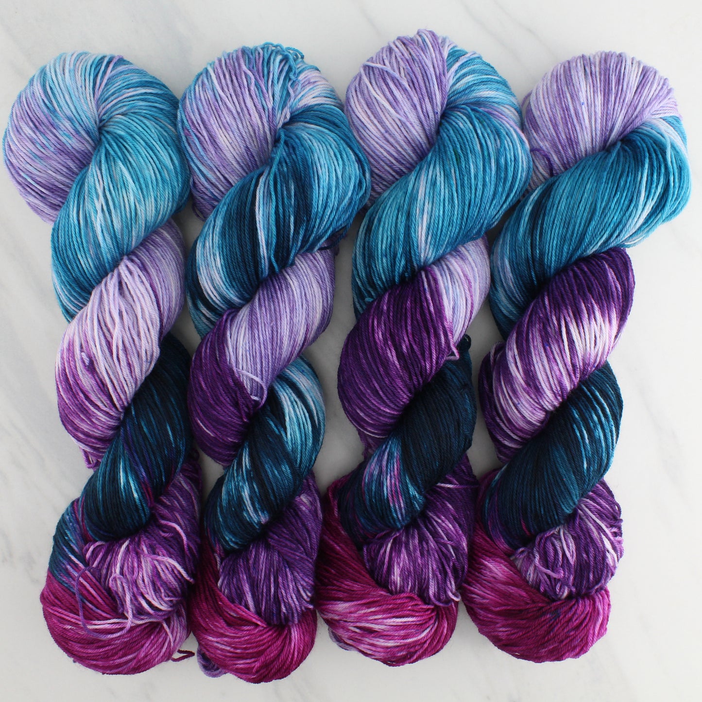 BALL AT NETHERFIELD Hand Dyed on Sock Perfection - Block Variegated Yarn