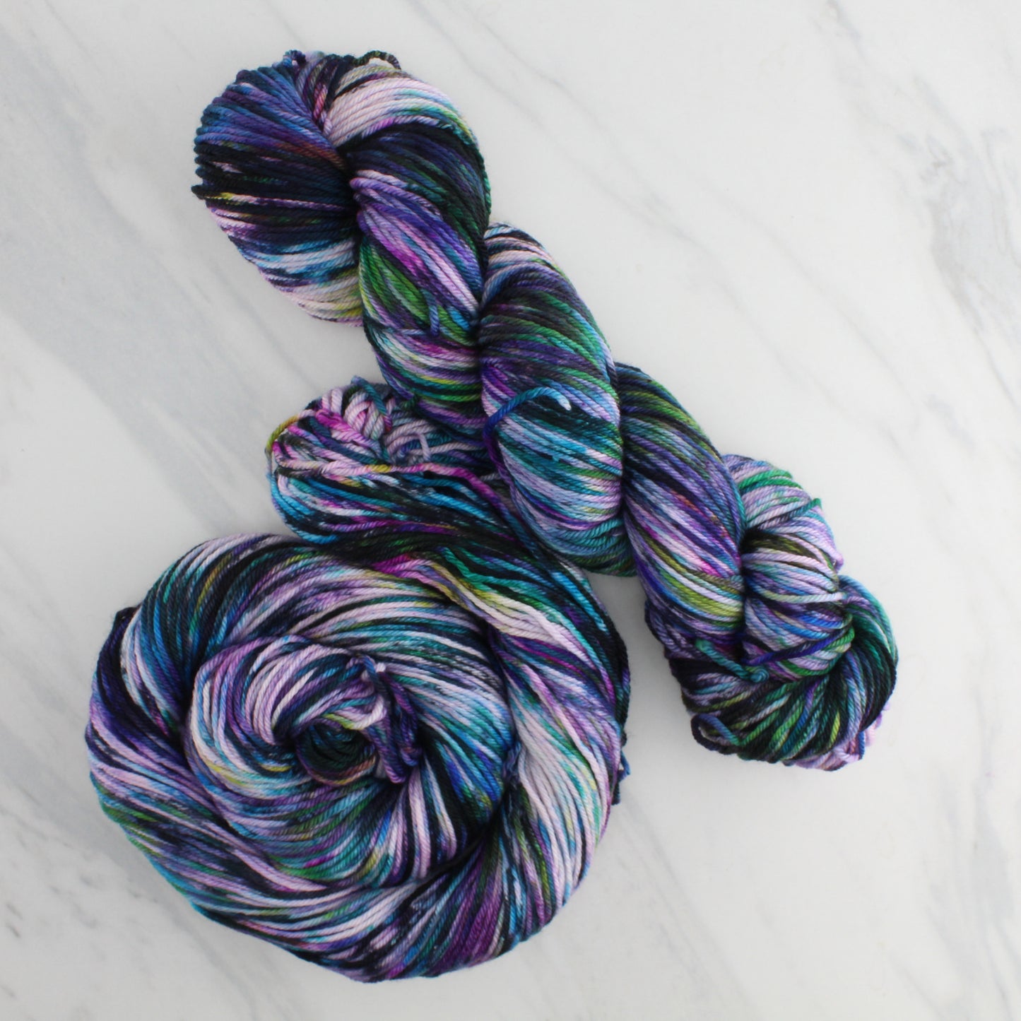 BEAUTIFUL GALAXY Hand-Dyed Yarn on Squoosh DK - Splashed & Speckled Yarn
