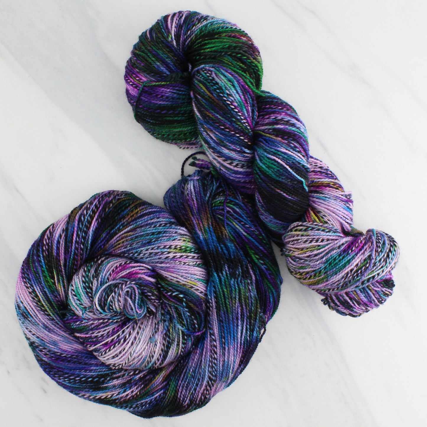BEAUTIFUL GALAXY Hand Dyed on Stained Glass Fingering - Splashed & Speckled Yarn