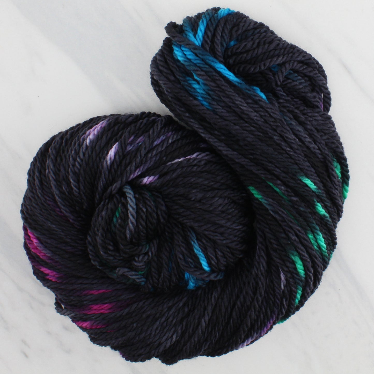 BLACK BUTTERFLY Hand Dyed on Quick and Cozy Bulky - Ikat Yarn