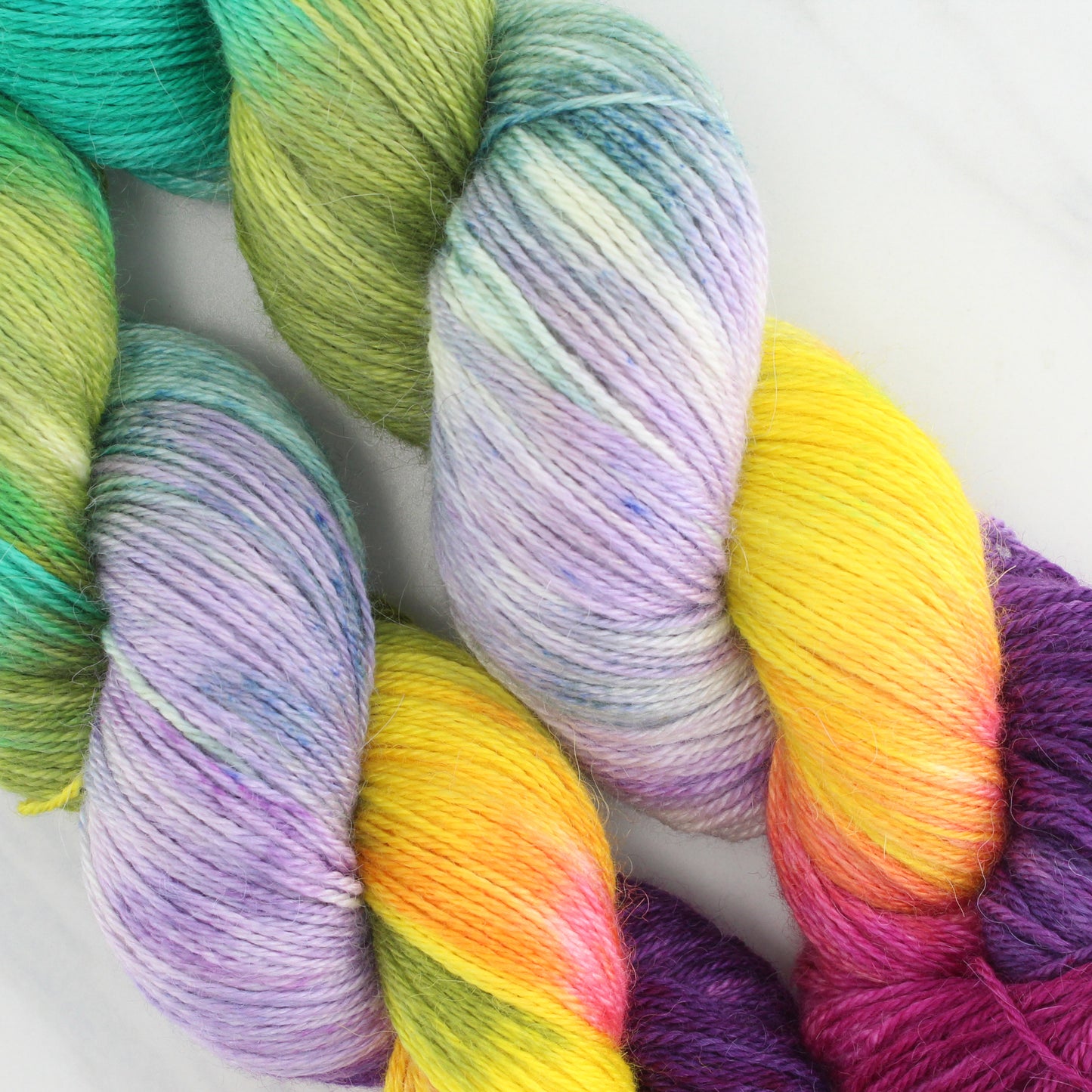 BOUQUET Hand Dyed on Dream Fingering - Block Variegated Colorway