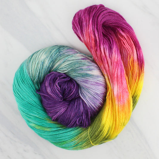 BOUQUET Hand Dyed on Dream Fingering - Block Variegated Colorway