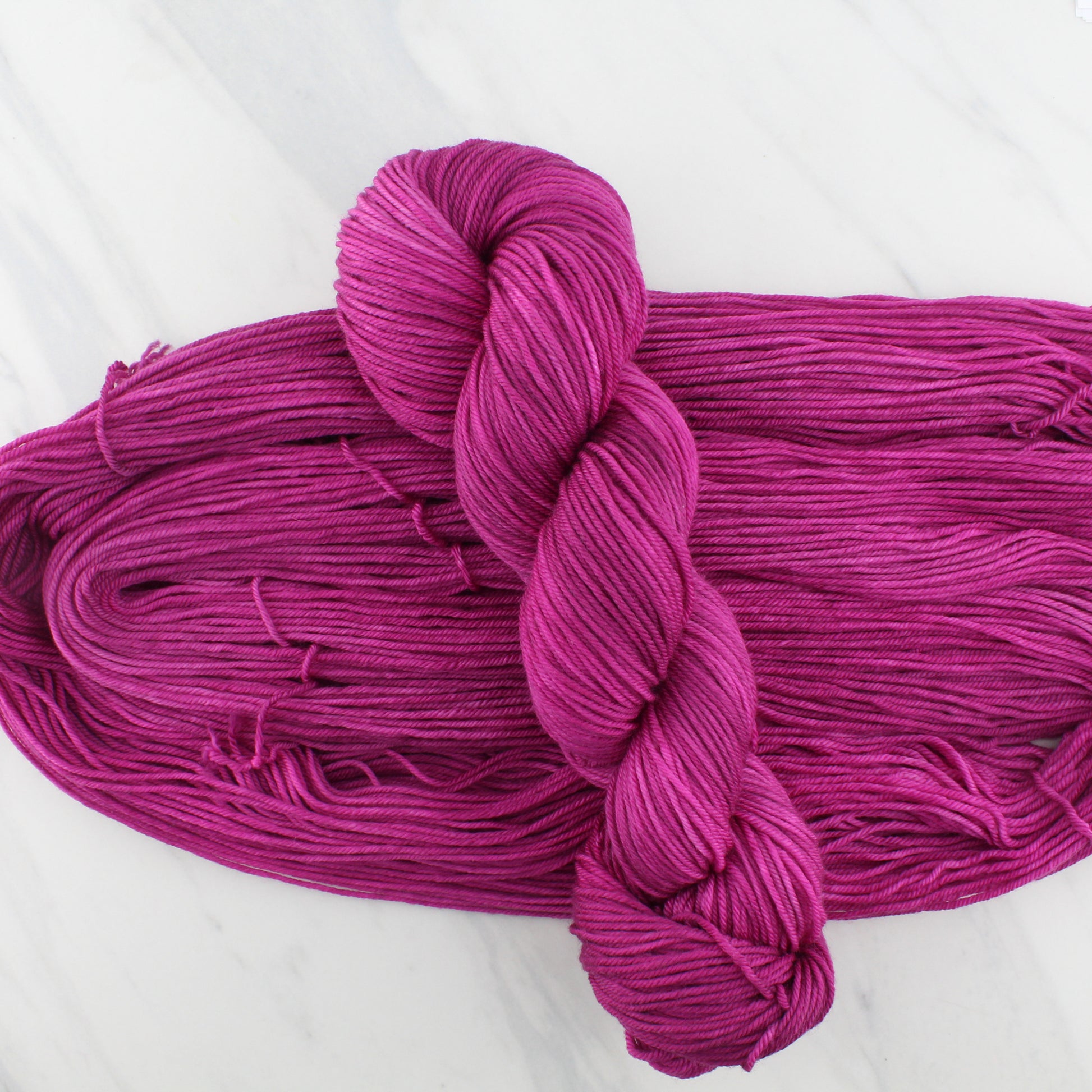BURGUNDY ROSE on Squoosh DK  - Hand-Dyed Yarn - Purple Lamb