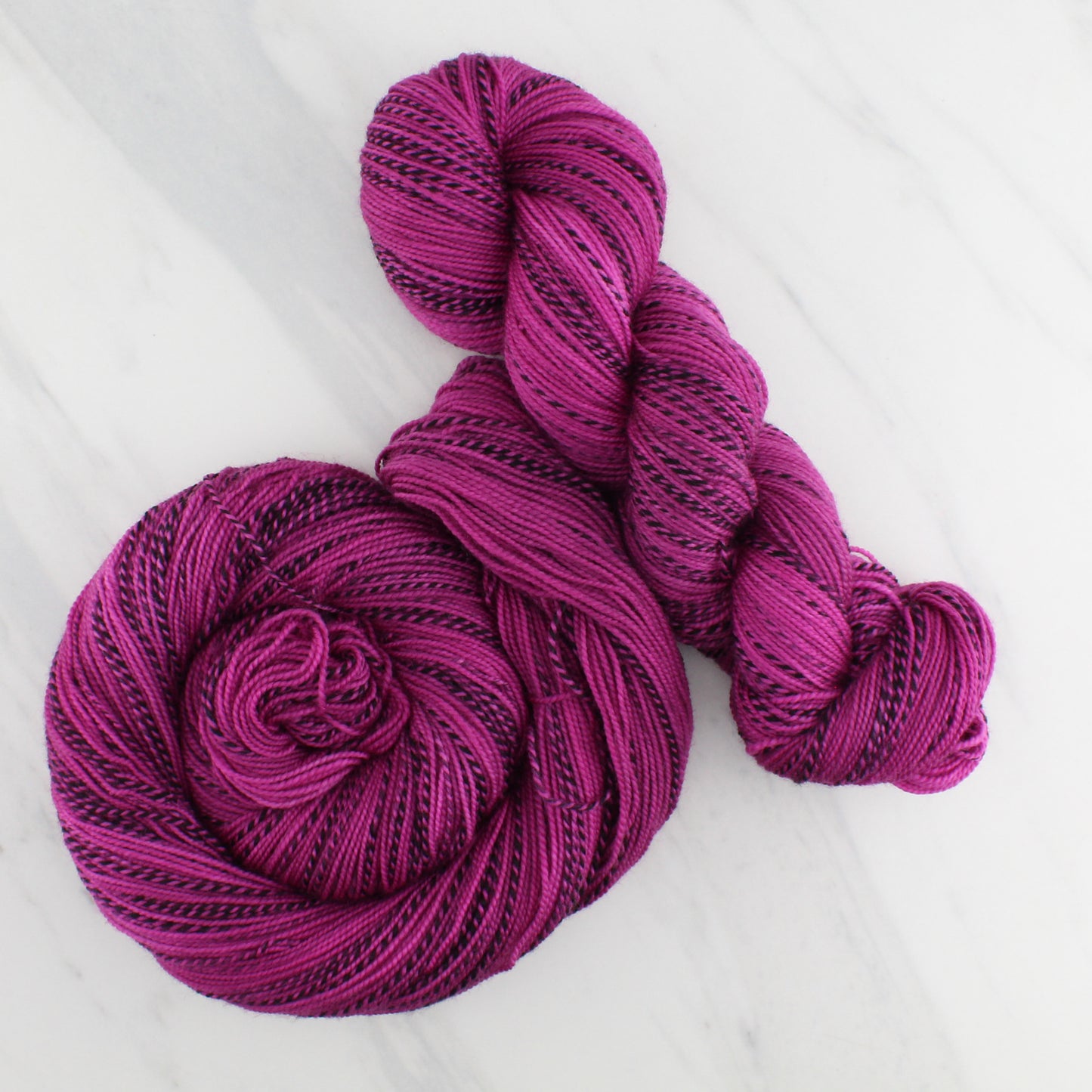 BURGUNDY ROSE Hand Dyed on Stained Glass Fingering - Semi-Solid Yarn