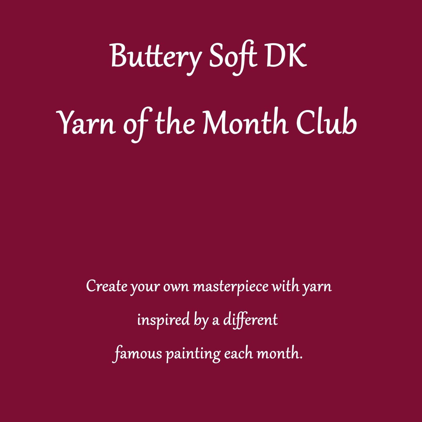Monthly Buttery Soft DK Yarn Club - Inspired by Famous Paintings - Purple Lamb