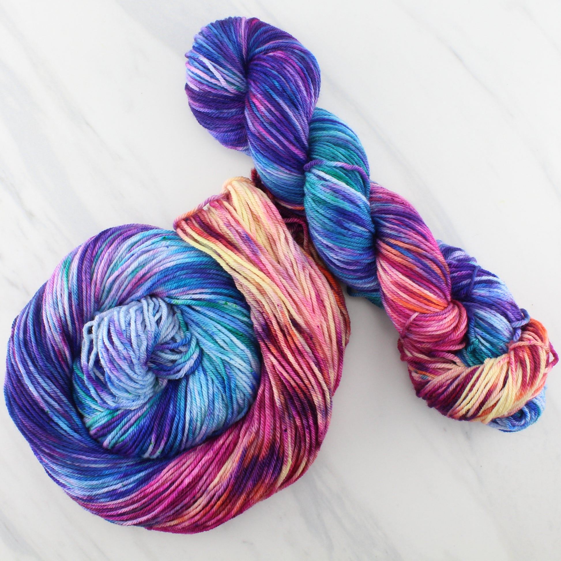 CARIBBEAN SUNSET  on Squoosh DK  - Hand-Dyed Yarn - Purple Lamb