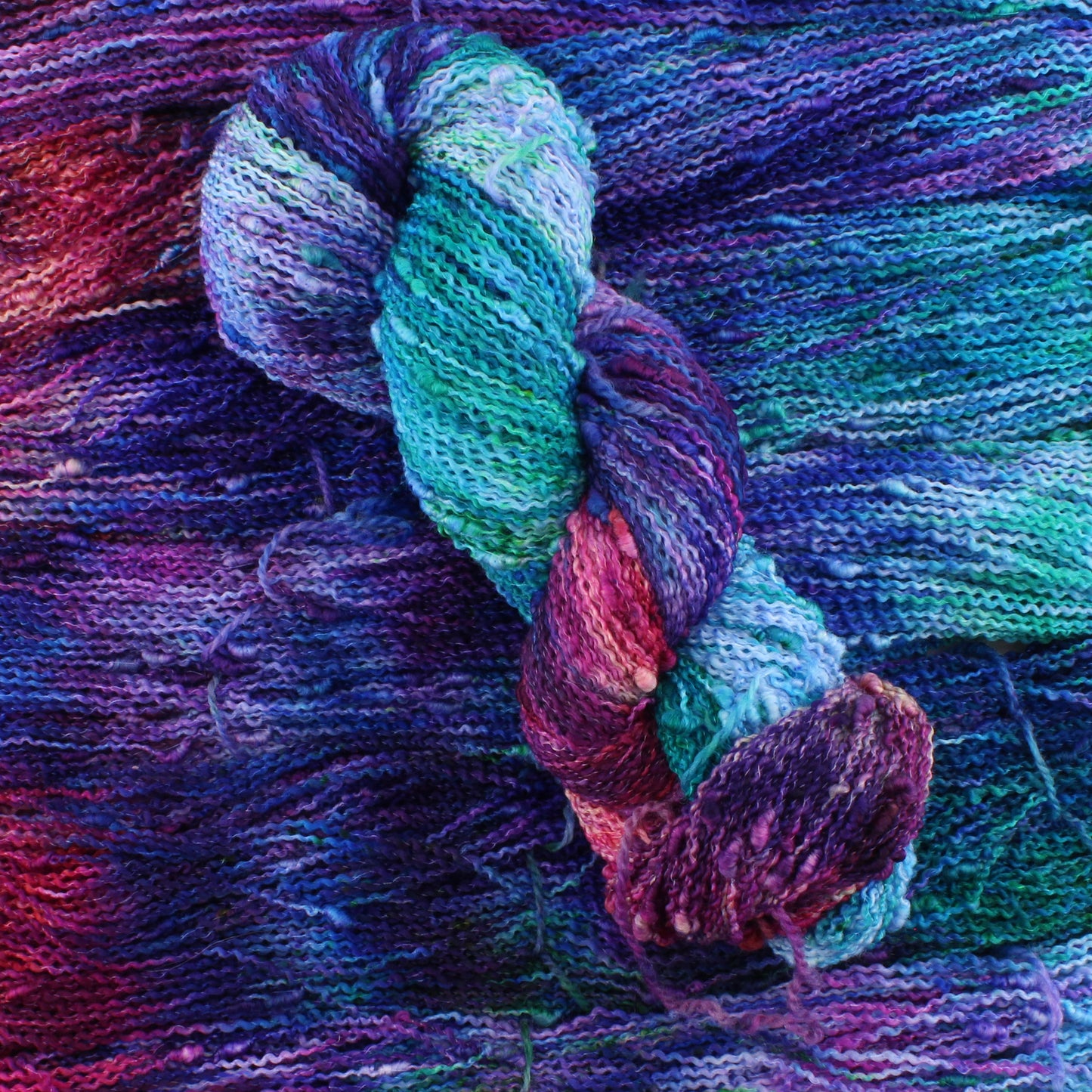 CARIBBEAN SUNSET on Squiggle Sock - Hand-Dyed Yarn - Purple Lamb