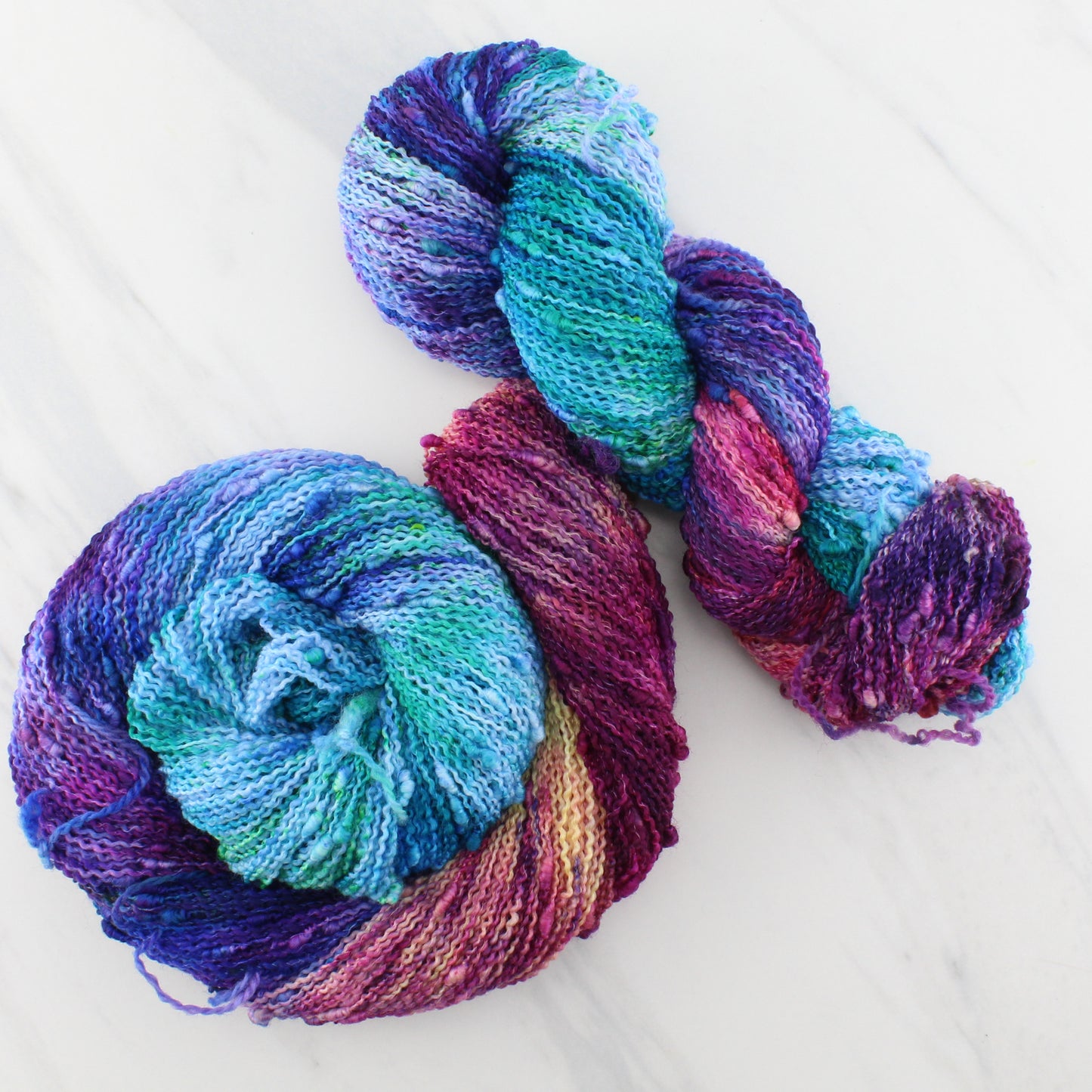 CARIBBEAN SUNSET on Squiggle Sock - Hand-Dyed Yarn - Purple Lamb