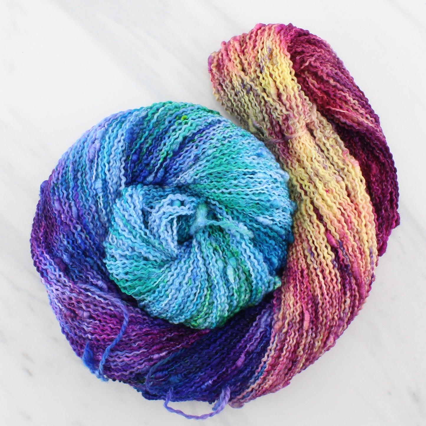 CARIBBEAN SUNSET on Squiggle Sock - Hand-Dyed Yarn - Purple Lamb