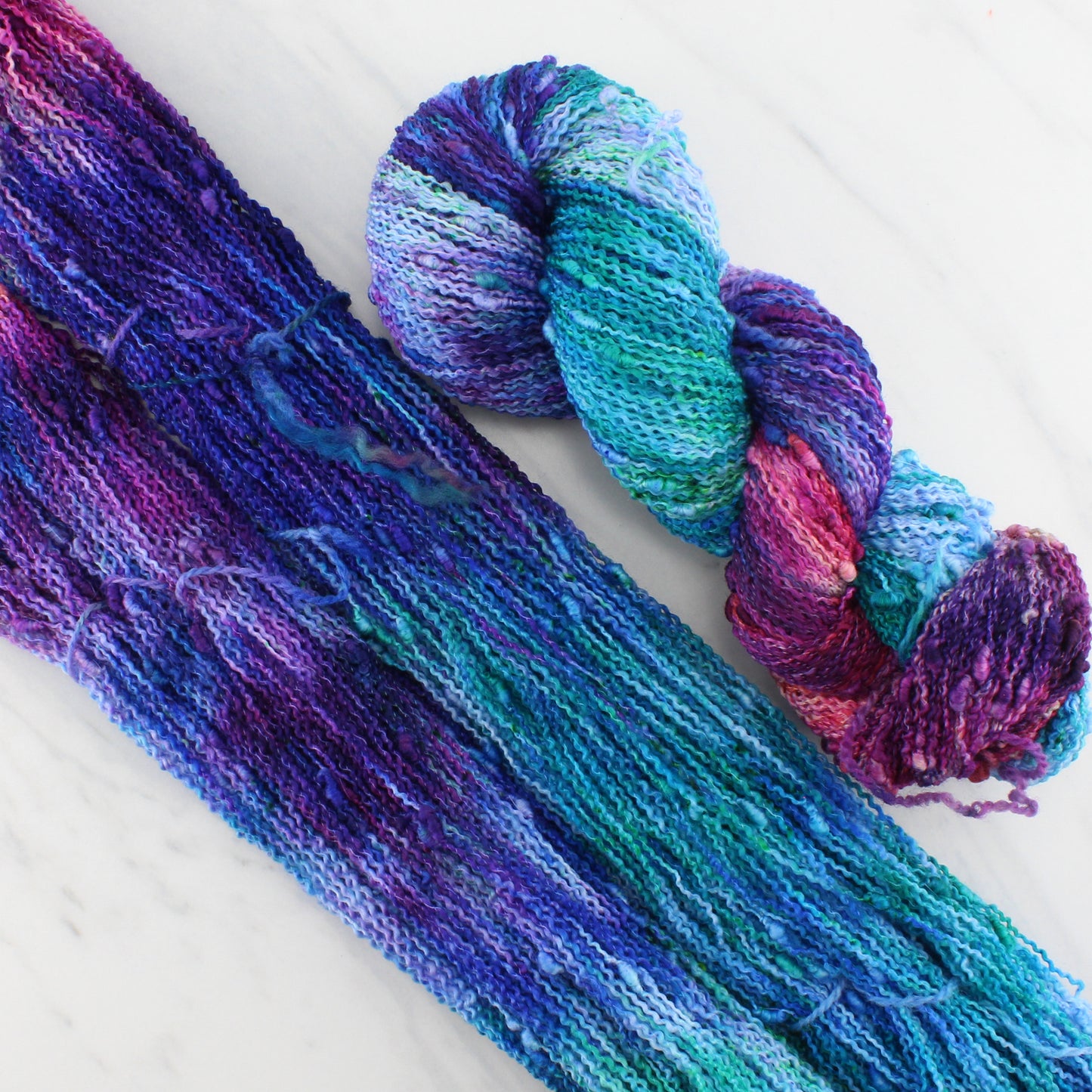 CARIBBEAN SUNSET on Squiggle Sock - Hand-Dyed Yarn - Purple Lamb