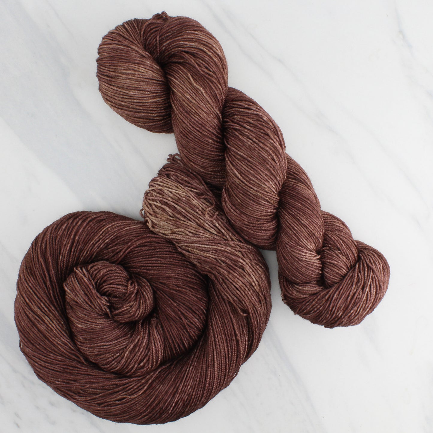 CHOCOLATE Indie-Dyed Yarn on Sock Perfection