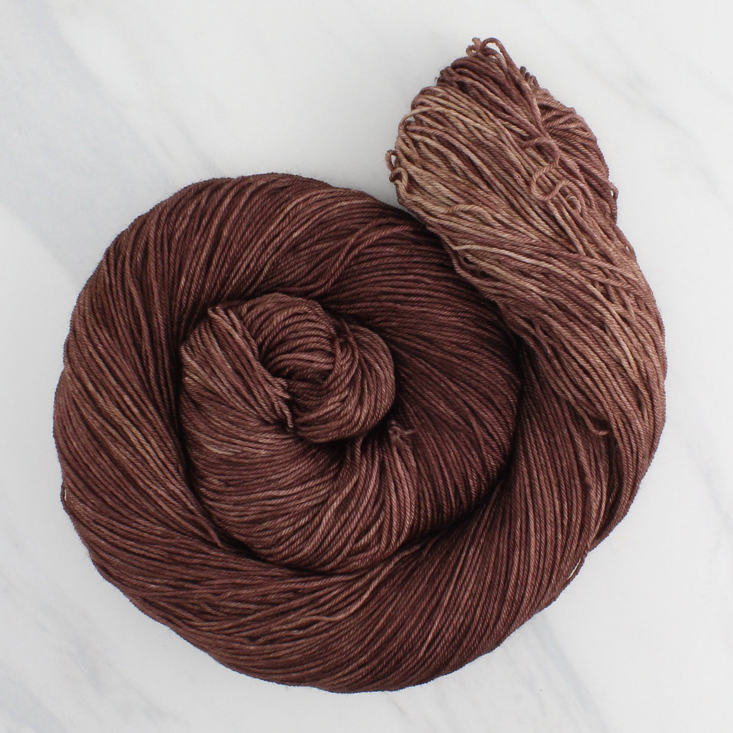 CHOCOLATE Indie-Dyed Yarn on Sock Perfection