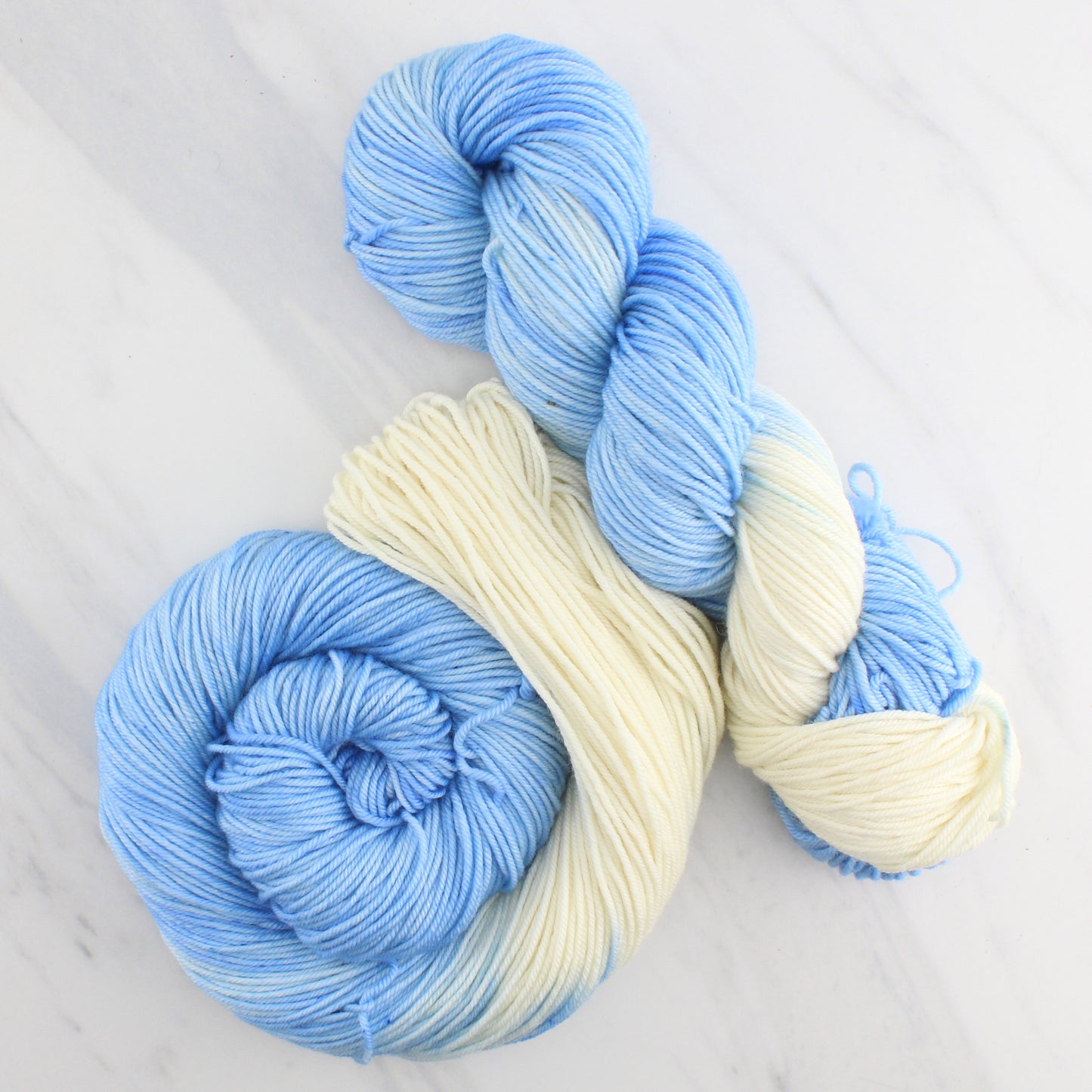 CLOUD GAZING Hand Dyed on Squoosh Worsted - Assigned Pooling Yarn