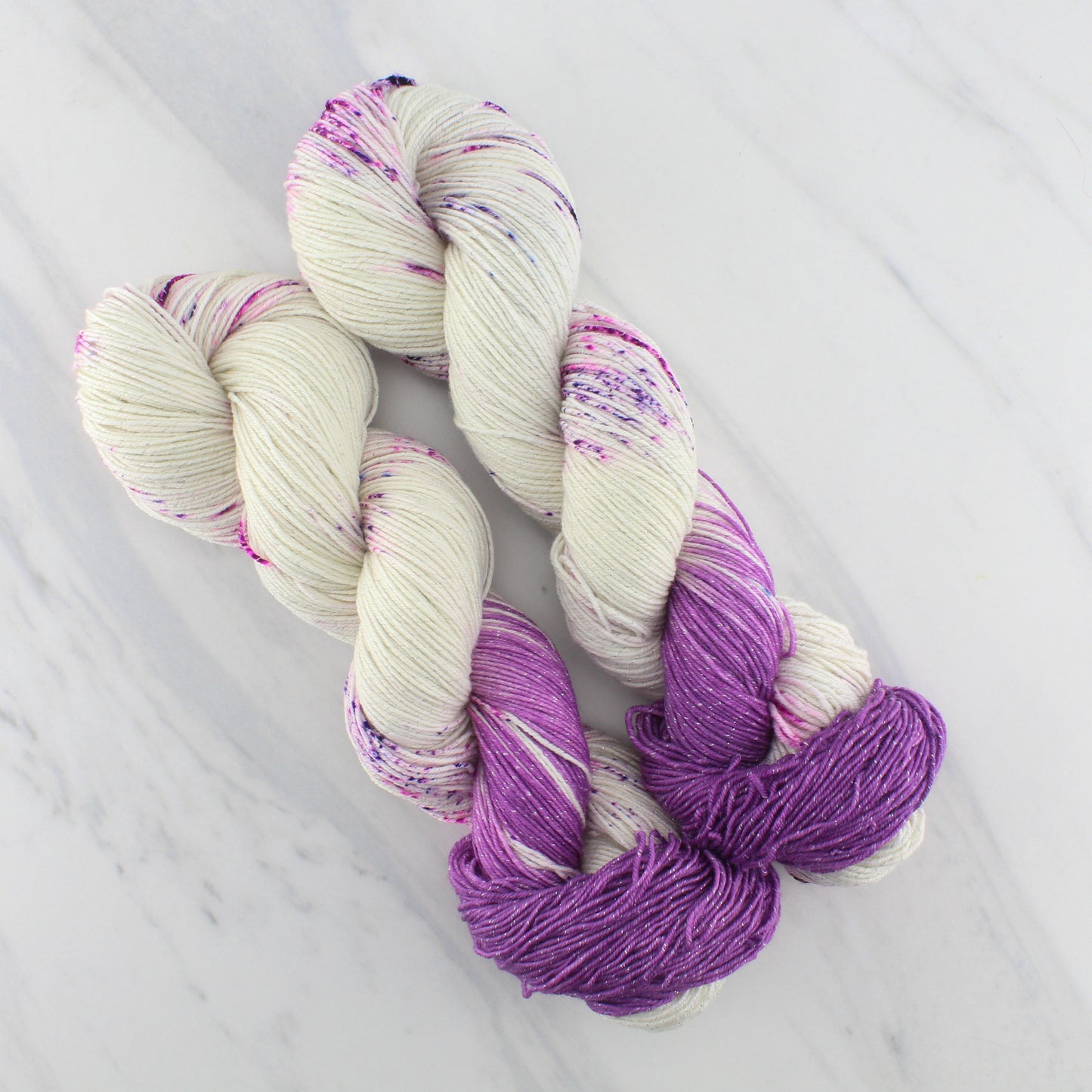 CROCUSES IN SNOW - Yarn Dyed to Order - Assigned Pooling Colorway