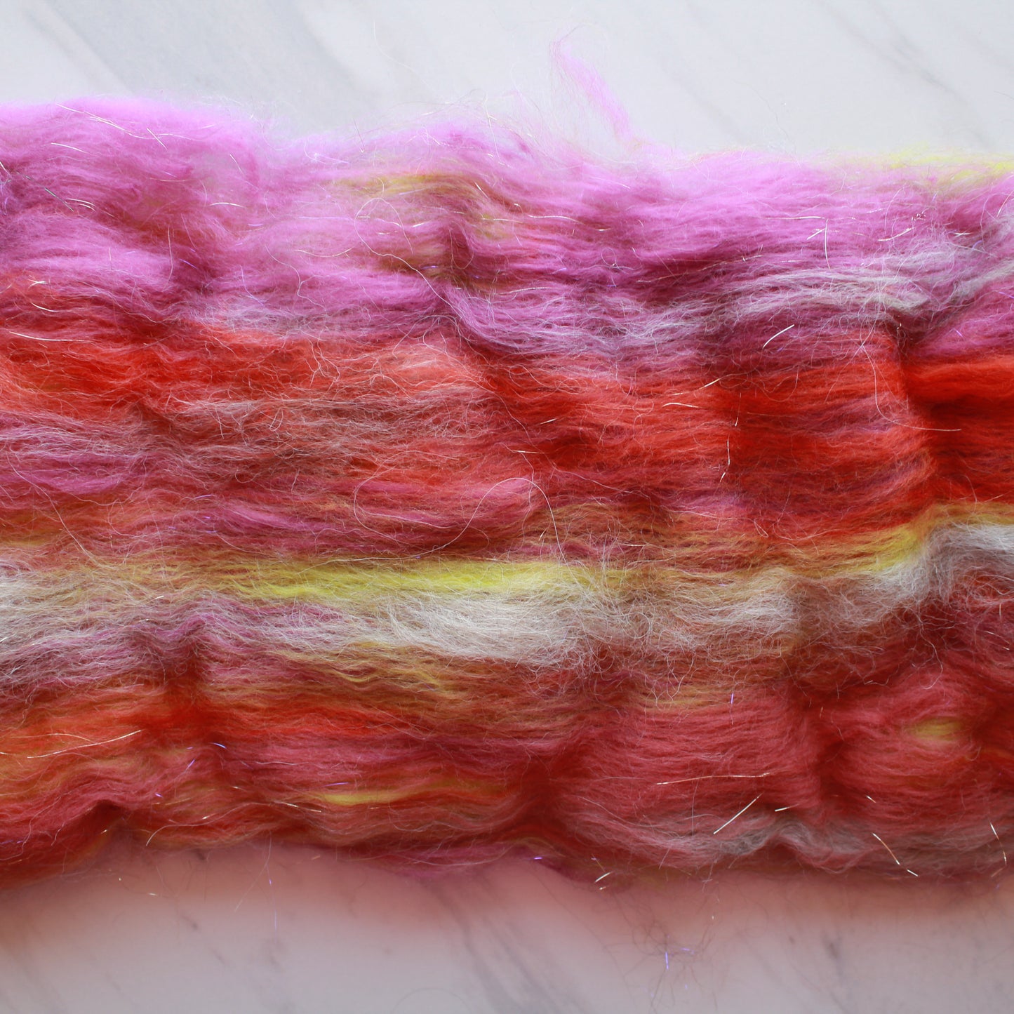 DRAGON FRUIT Art Batts to Spin and Felt - Purple Lamb