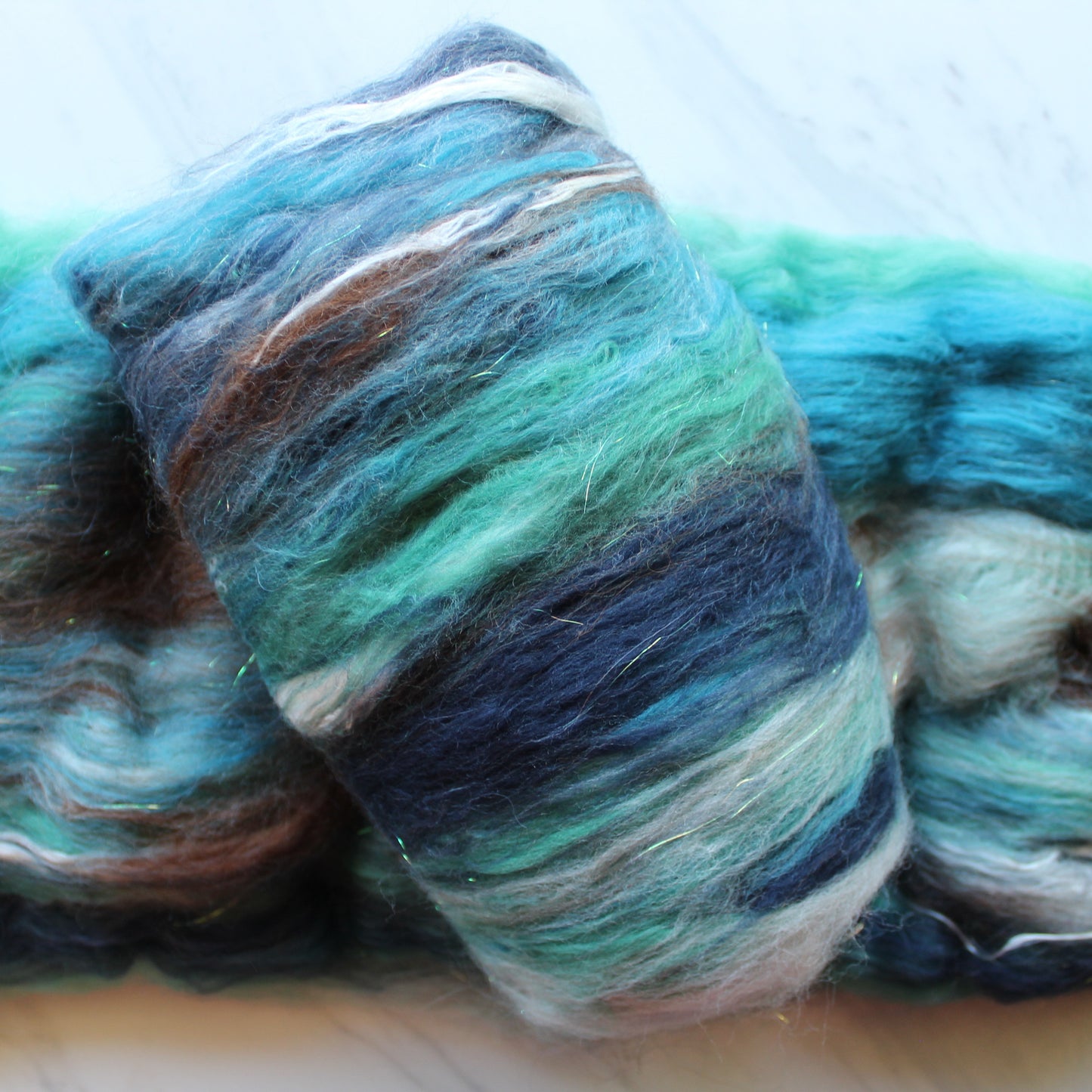 EARTH, SEA, AND SKY Spinning Fiber Batts - Purple Lamb